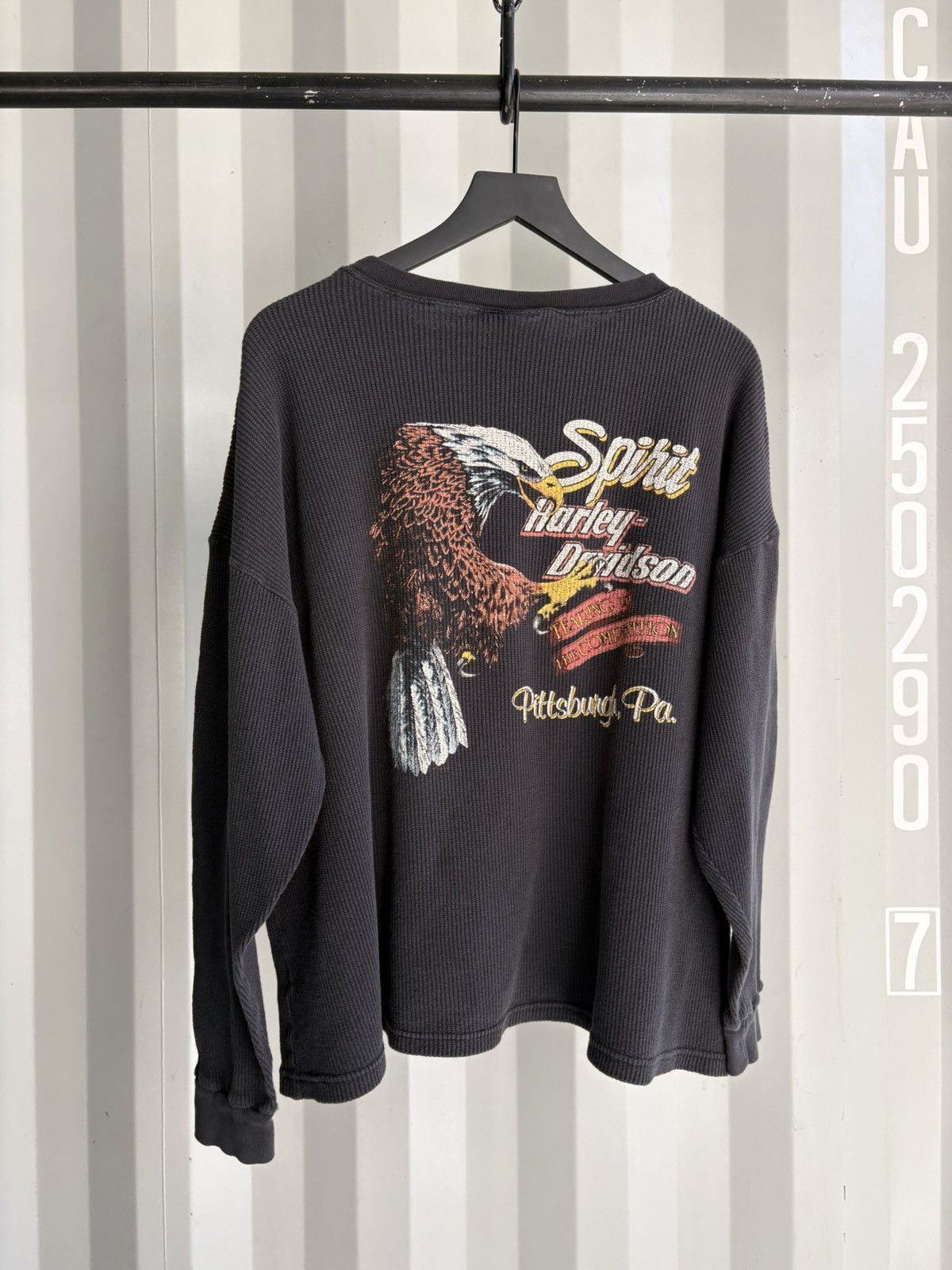 Harley Davidson Harley Davidson Thrashed Faded Thermal Distress grunge Size US XL / EU 56 / 4 - 1 Thumbnail