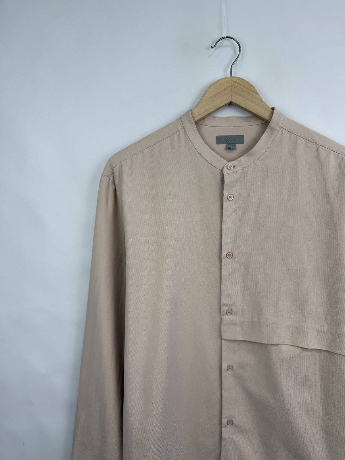 Cos 🇯🇵 Y2K Cos Collarless Shirt Japan Style Rare Retro Hype Size US L / EU 52-54 / 3 - 5 Thumbnail