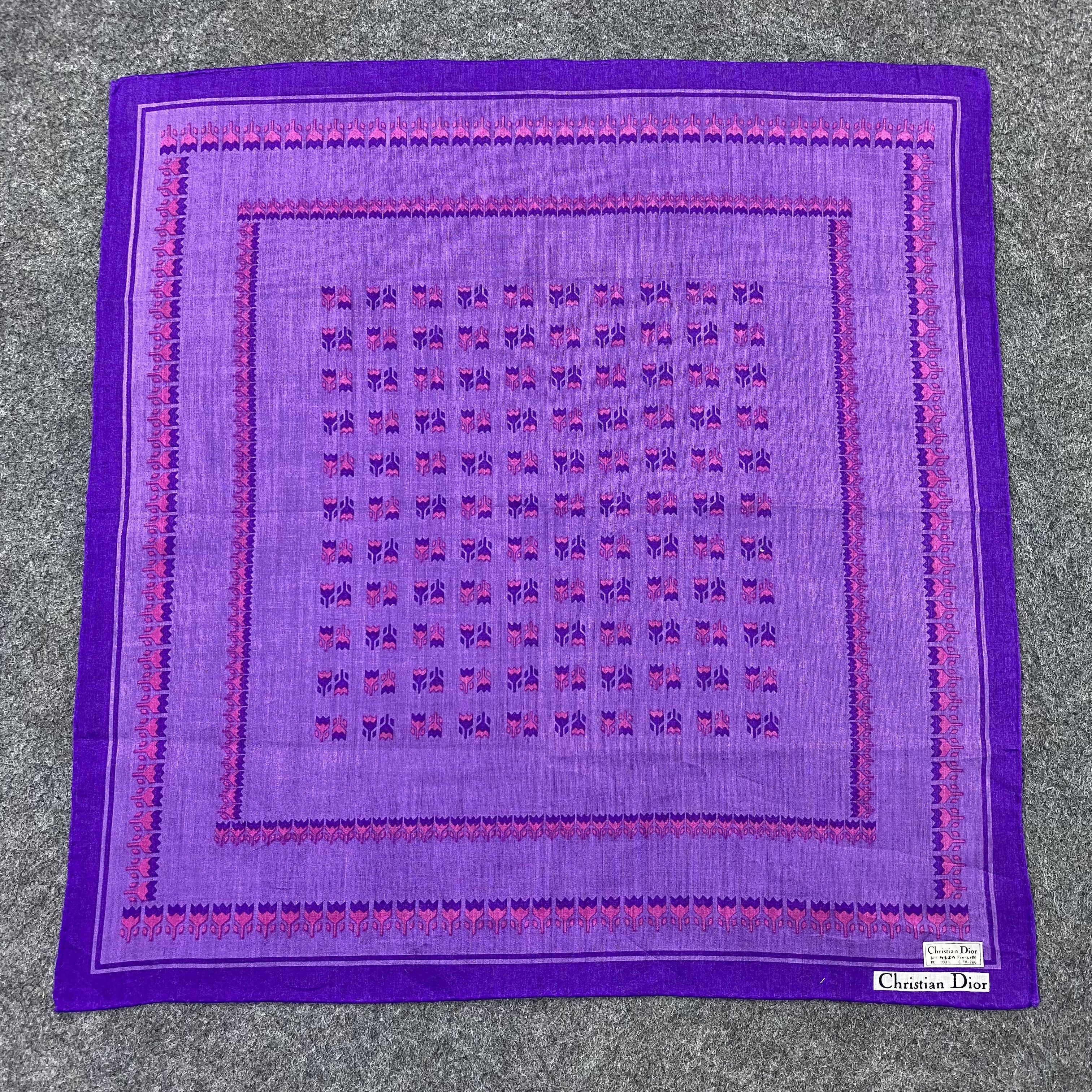 Christian Dior Monsieur Christian Dior Handkerchief Neckerchief Bandana-B1636 Size ONE SIZE - 3 Thumbnail