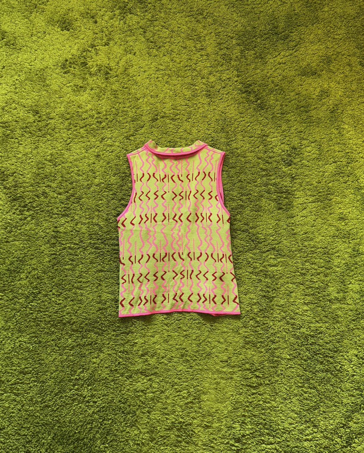 Designer Gudrun Sjoden avant garde reversible coloured knit vest Size M / US 6-8 / IT 42-44 - 5 Thumbnail