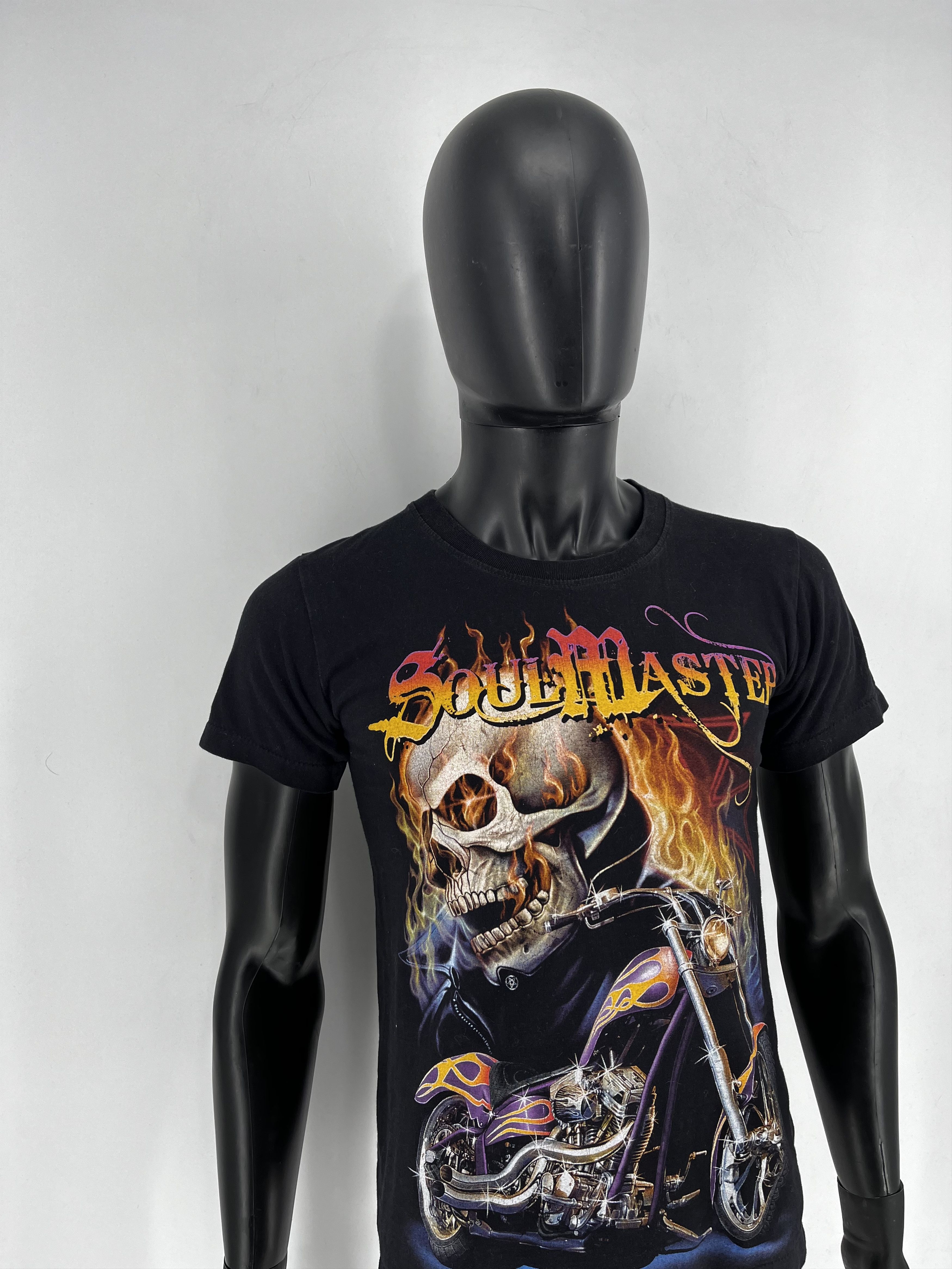 Harley Davidson Vintage Y2K Bike and Skull Soul Master Short sleeve T-shirt Size US XL / EU 56 / 4 - 3 Thumbnail