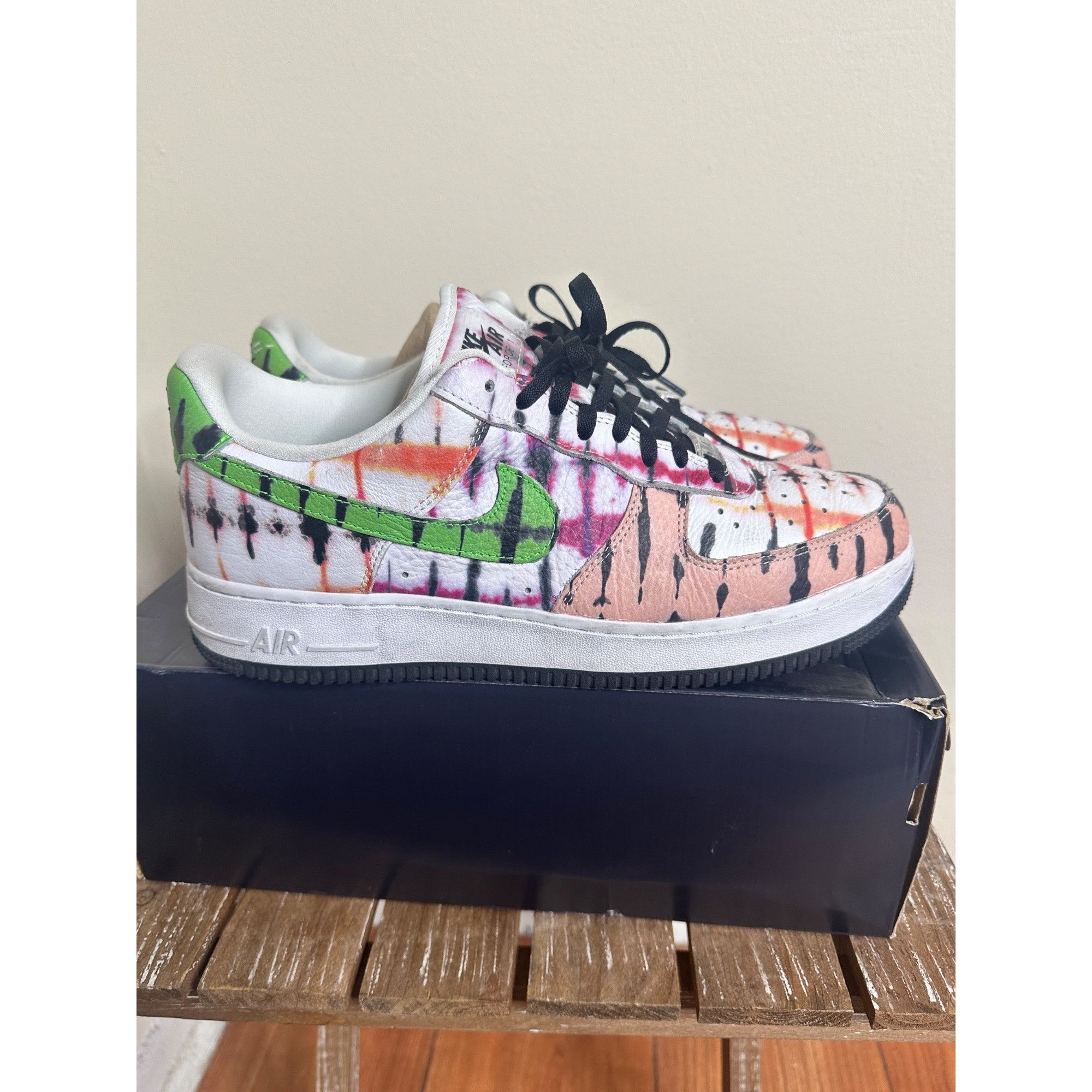 Nike Nike Air Force 1 Low Black Tie Dye Size US 10 / EU 43 - 1 Thumbnail