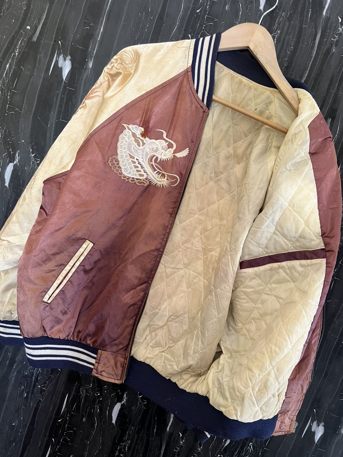 Japanese Brand Vintage Sukajan Souvenir Jacket –Japanese Embroidered Bomber Size US XL / EU 56 / 4 - 9 Thumbnail