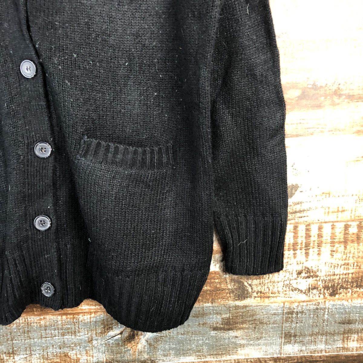 Homespun Knitwear DL Cinema Club Black Cardigan Knitwear #C573 Size US M / EU 48-50 / 2 - 8 Thumbnail