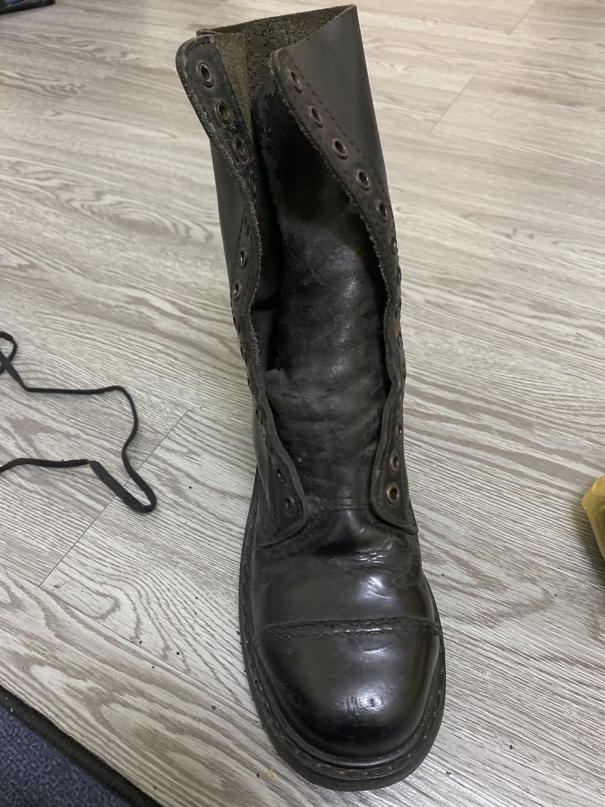Undercover Undercover Jun Takahashi Black Leather Combat Boots Vibram Size US 7 / EU 40 - 5 Thumbnail