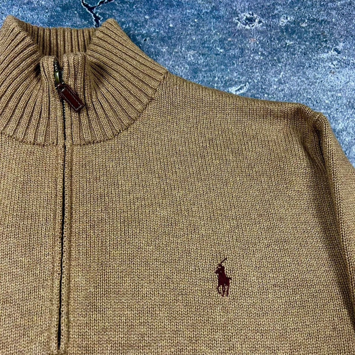 Polo Ralph Lauren Camel Tan, Size XXL – Polo Ralph Lauren Quarter- Sweater Size US XXL / EU 58 / 5 - 2 Thumbnail
