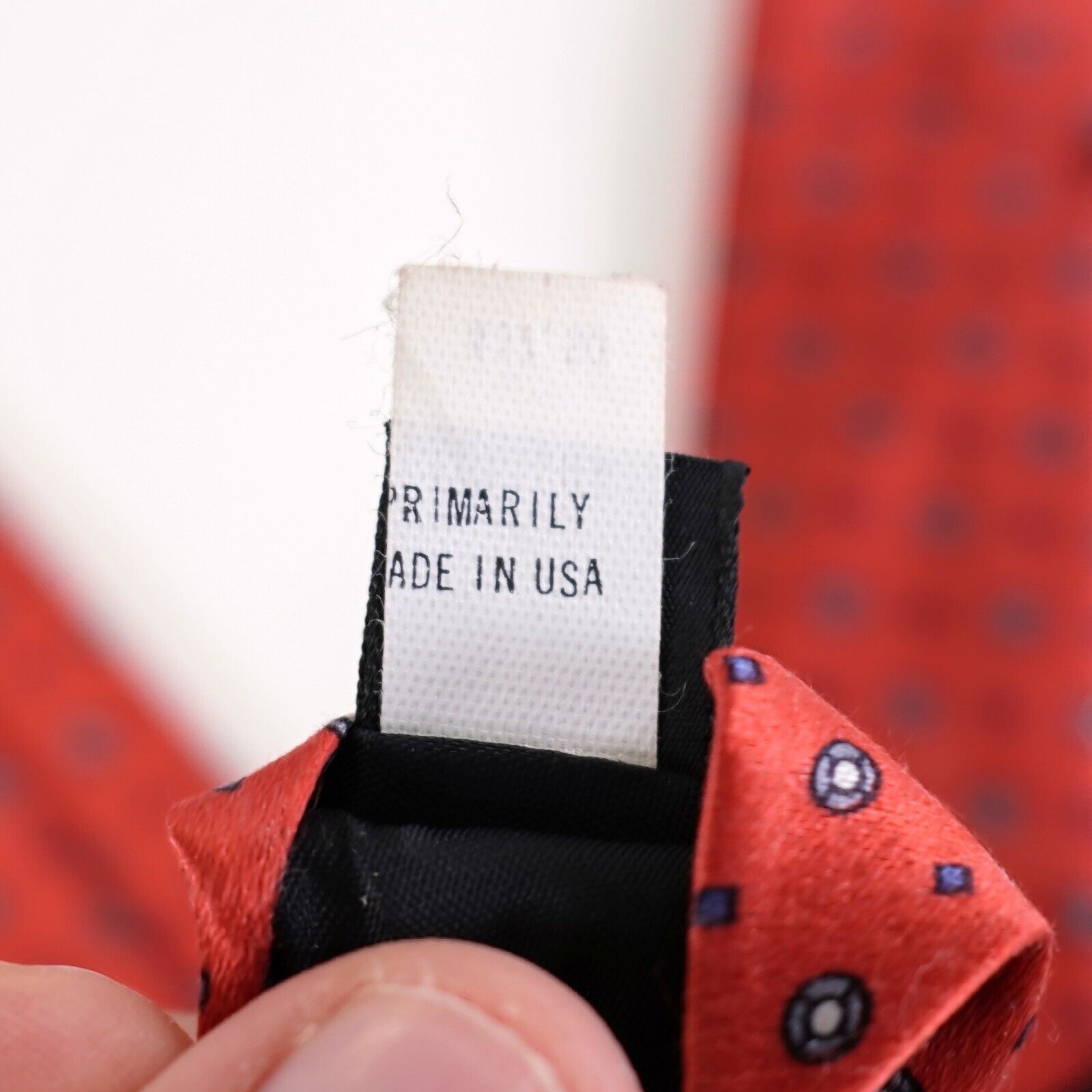 Oscar De La Renta Oscar De La Renta Red Geometric Print Short Silk Tie Size ONE SIZE - 5 Thumbnail