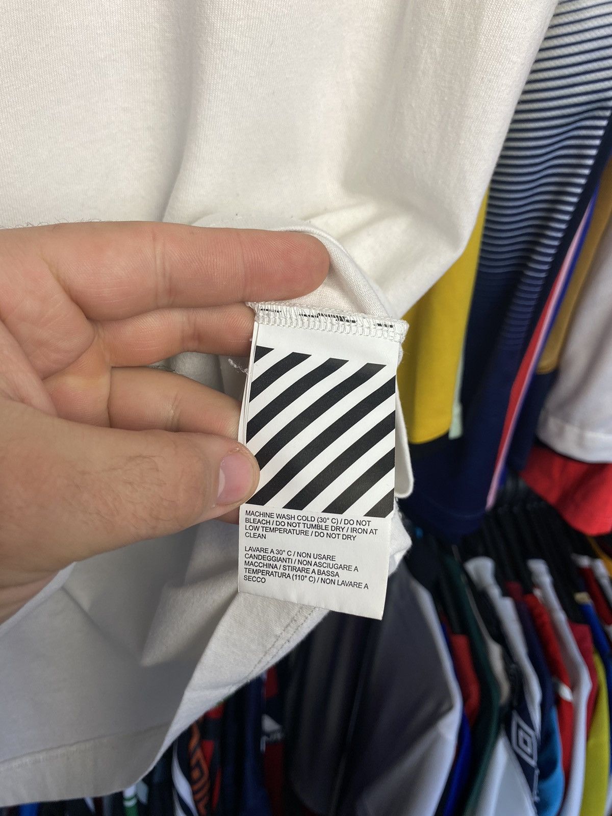 Off-White Off White Medium Spell Out White Tee Virgil Abloh Size US M / EU 48-50 / 2 - 9 Thumbnail