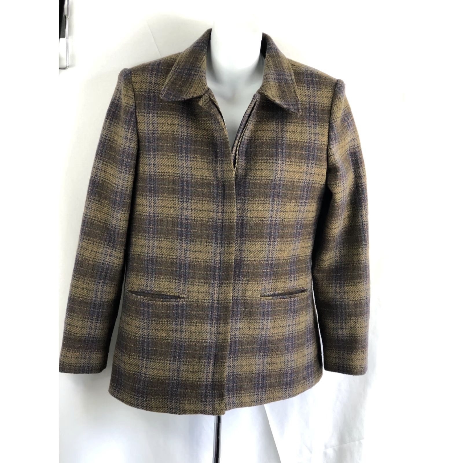 Vintage VINTAGE Requirements Jacket Women 8 Wool Plaid Zip Pockets Casual Preppy Bohemian Retro Fall/Winter Womens Size M / US 6-8 / IT 42-44 - 5 Thumbnail