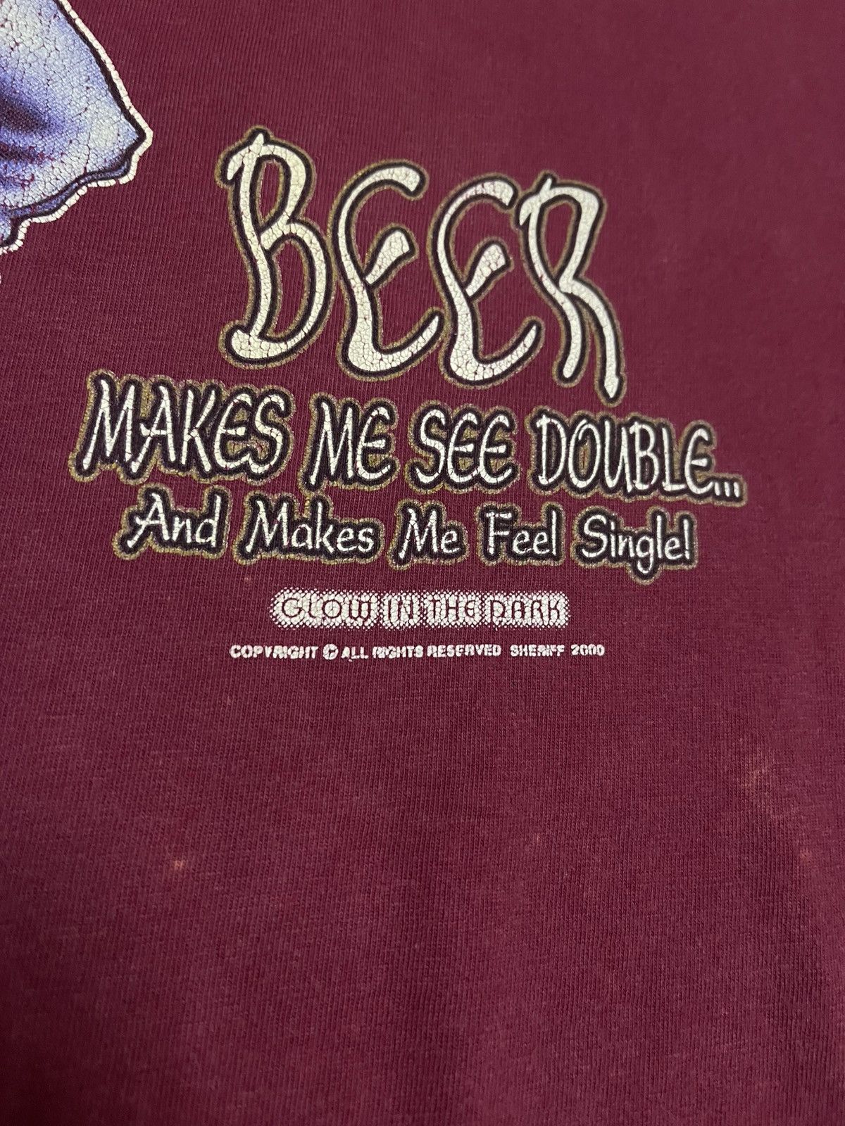 Vintage RAREVINTAGE 90s SHEARIF BEER MAKE ME DOUBLE GLOW IN THE DARK Size US M / EU 48-50 / 2 - 3 Thumbnail