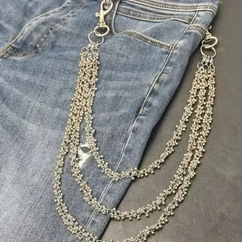 Jewelry Bead Flower Three Tier Silvery Pants Chain Size ONE SIZE - 1 Thumbnail