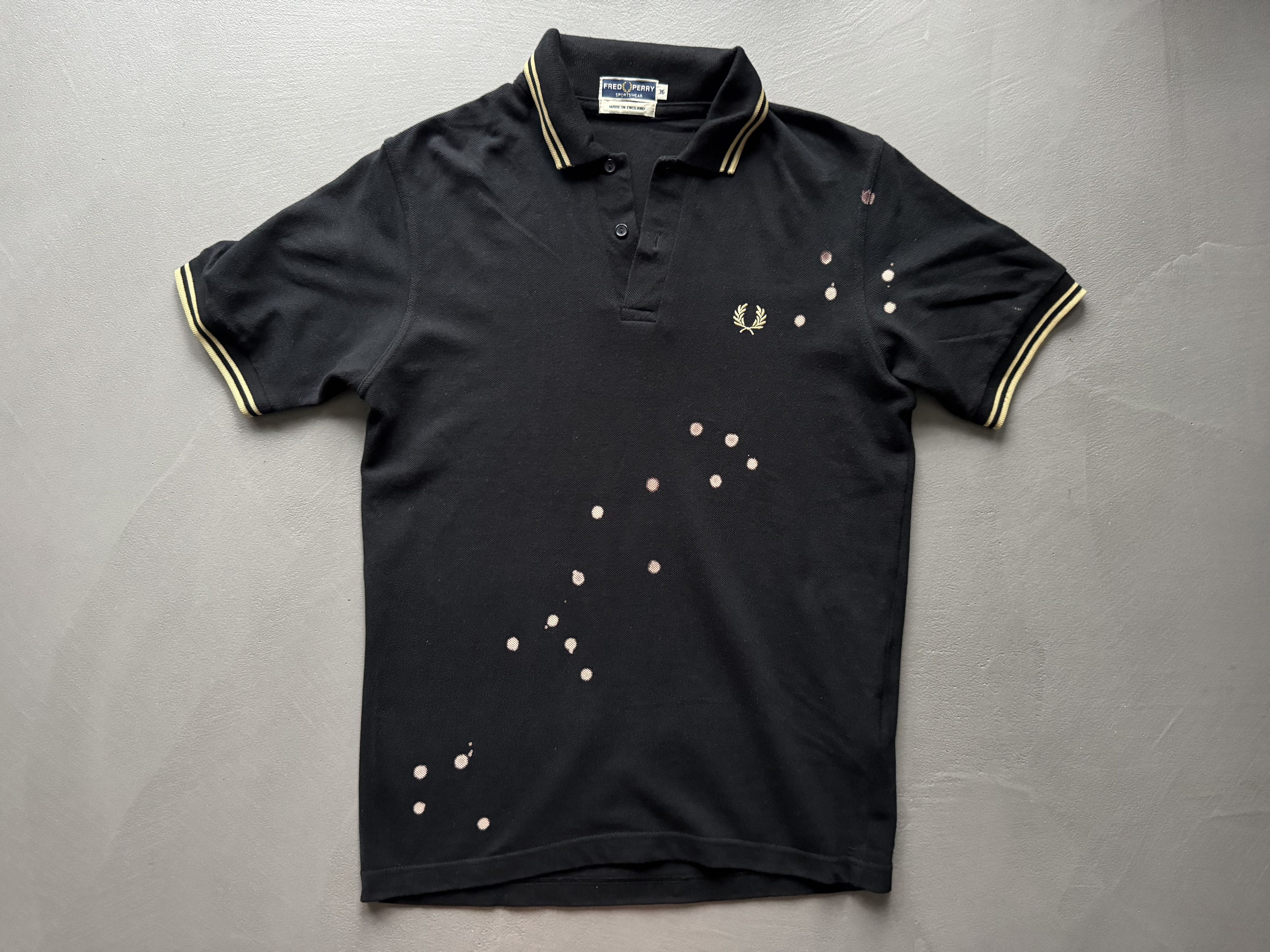 Fred Perry Fred Perry Re-Issues 1976 Punk Edition, Bleach Splash Polo Size US S / EU 44-46 / 1 - 1 Thumbnail