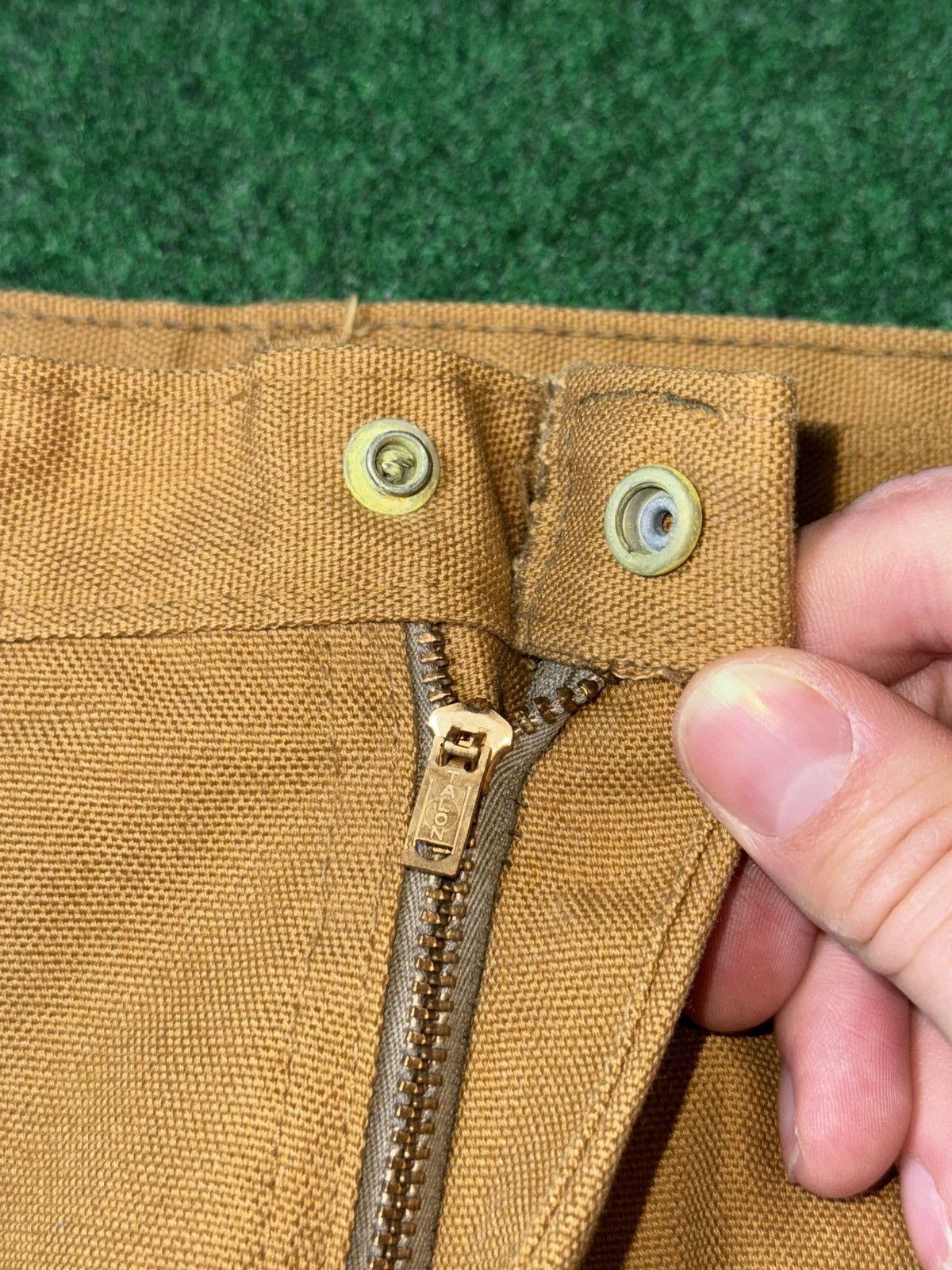 Sears × Vintage Vintage 70s Sears Perma Prest Talon Zipper Biege Trousers Size US 32 / EU 48 - 2 Thumbnail