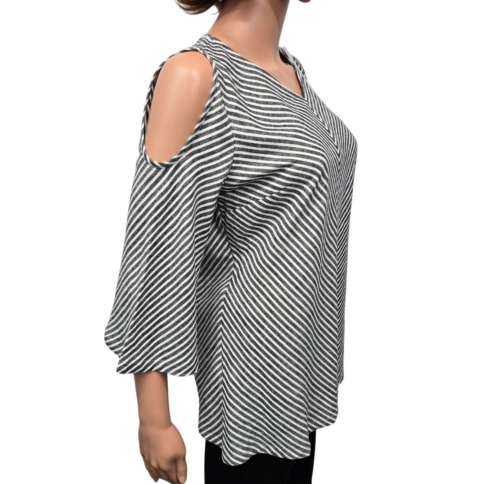 Soft Surroundings NWT Soft Surroundings Landfall Tunic Linen Cold Shoulder PXS Size XS / US 0-2 / IT 36-38 - 6 Thumbnail