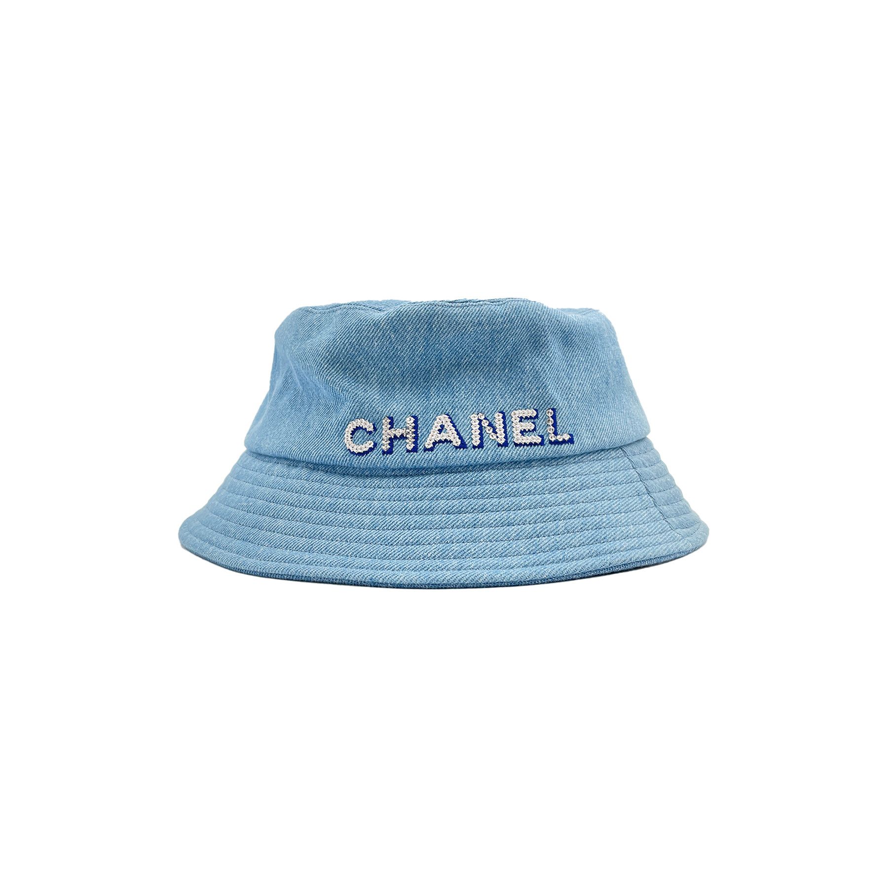Chanel Chanel Blue Denim Sequin Letters Fisherman Hat Size ONE SIZE - 1 Thumbnail