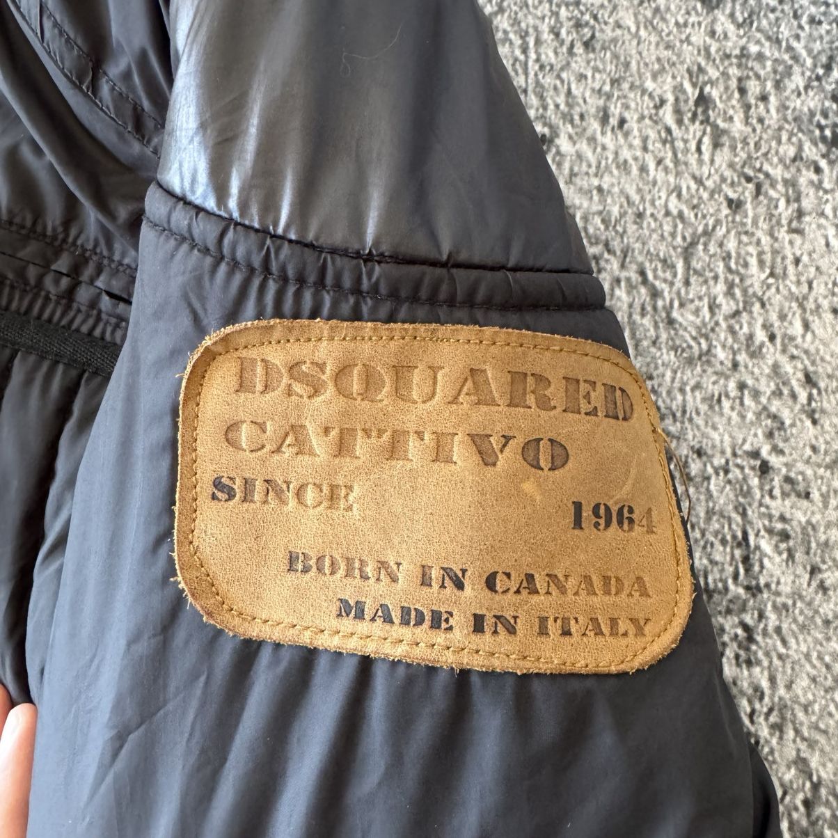 Dsquared2 Rare SQUARED FUR PARKA BOMBER JACKET COAT GOTH PUNK ROCK Size US S / EU 44-46 / 1 - 8 Thumbnail