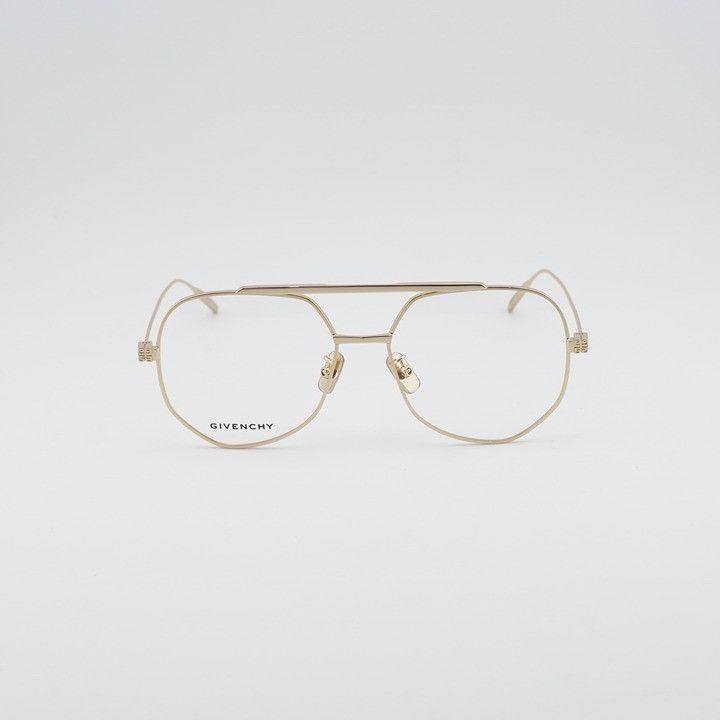 Givenchy Givenchy GV50026U 032 Eyeglasses Gold 56mm Aviator Frame Size ONE SIZE - 4 Thumbnail