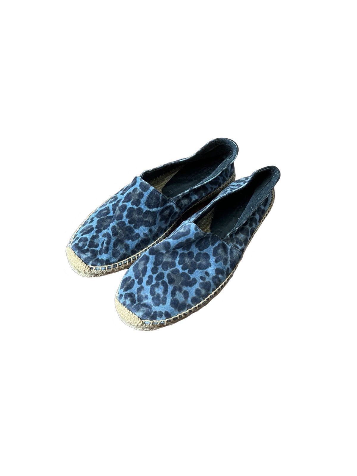 Saint Laurent Paris Saint Laurent Espadrilles Canvas Blue Animal Print Size US 7.5 / EU 40-41 - 4 Thumbnail