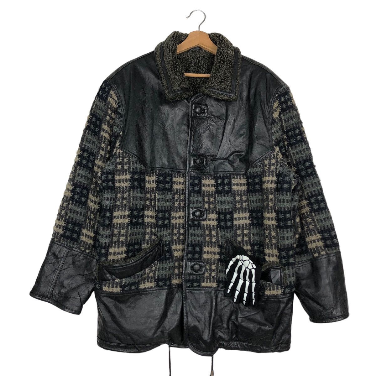 Japanese Brand 🔥90’s Genuine Leather Jacket Monsiuer Paris Navajo Aztec Size US M / EU 48-50 / 2 - 2 Thumbnail