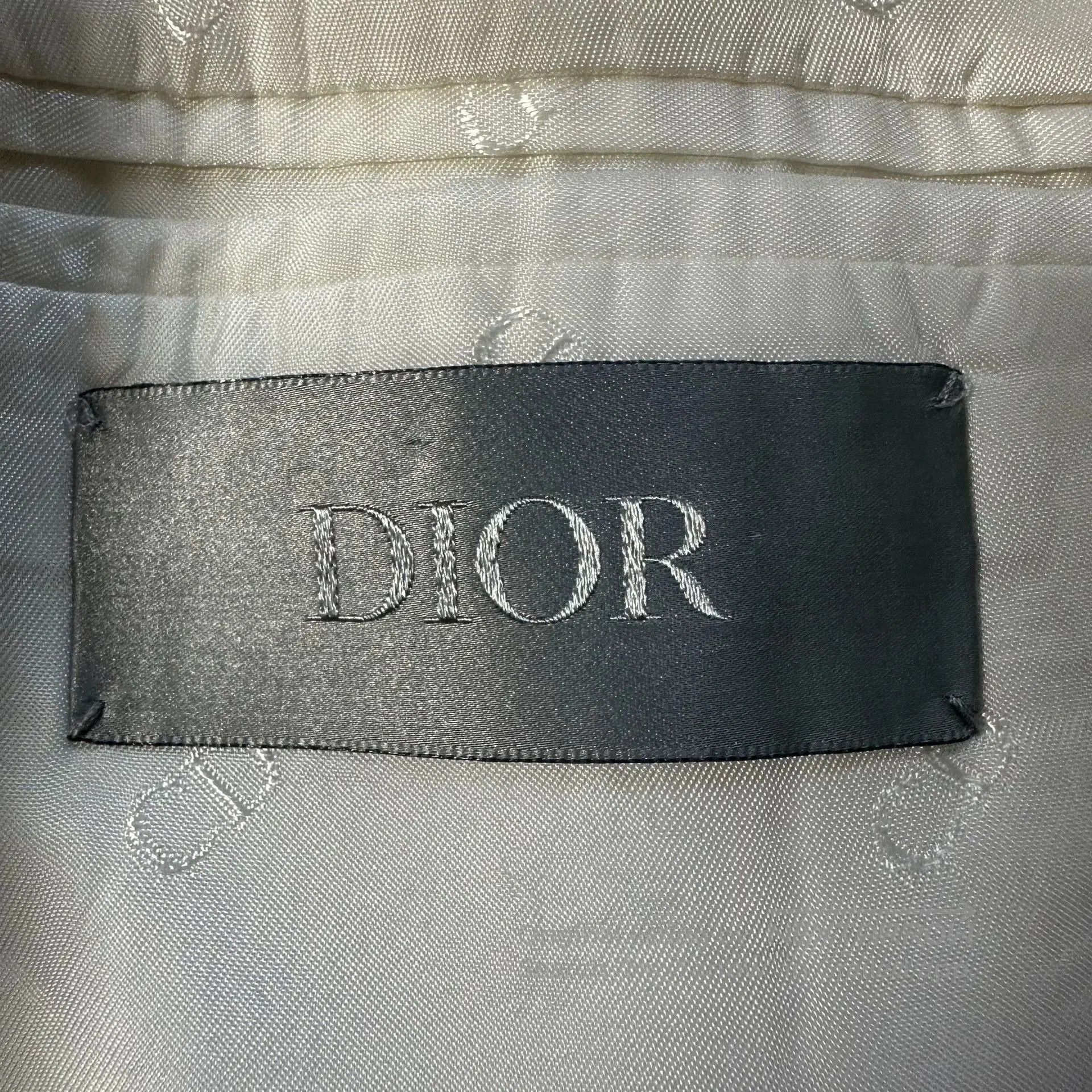 Dior Dior White Wool Blazer with Crystal Bee. Size US XL / EU 56 / 4 - 4 Thumbnail