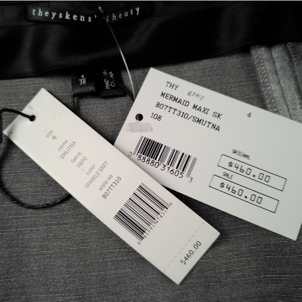 Olivier Theyskens Theyskens' Theory Smutna Mermaid Maxi Skirt Sparkle Sz 4 Size 27" / US 4 / IT 40 - 4 Thumbnail