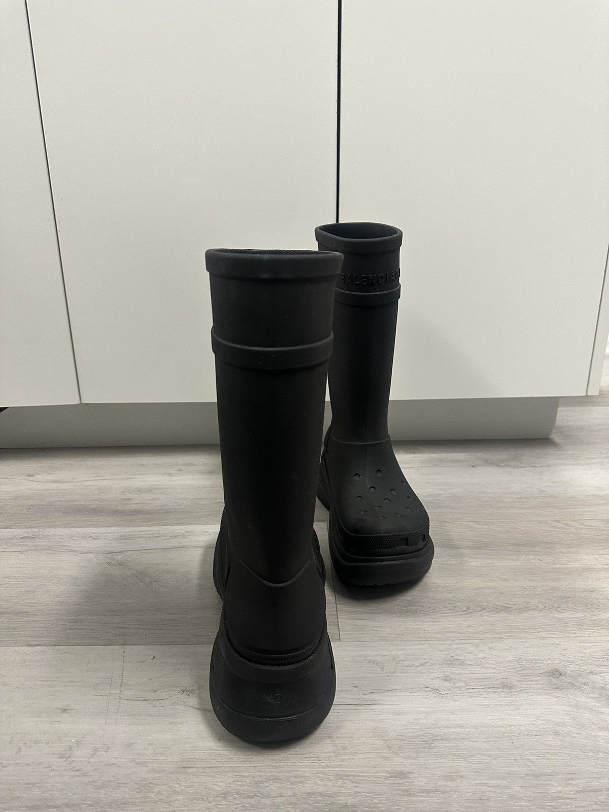 Balenciaga Balenciaga x Croc Boots (Black) Size US 9 / EU 42 - 7 Thumbnail