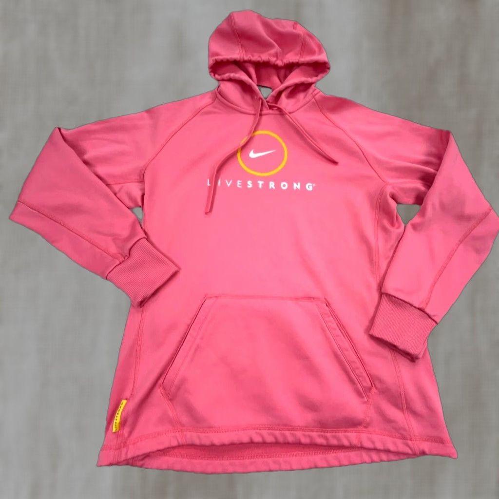 Nike Nike Therma Fit Hoodie Women M Pink Yellow Swoosh Logo Live Strong Size M / US 6-8 / IT 42-44 - 1 Thumbnail