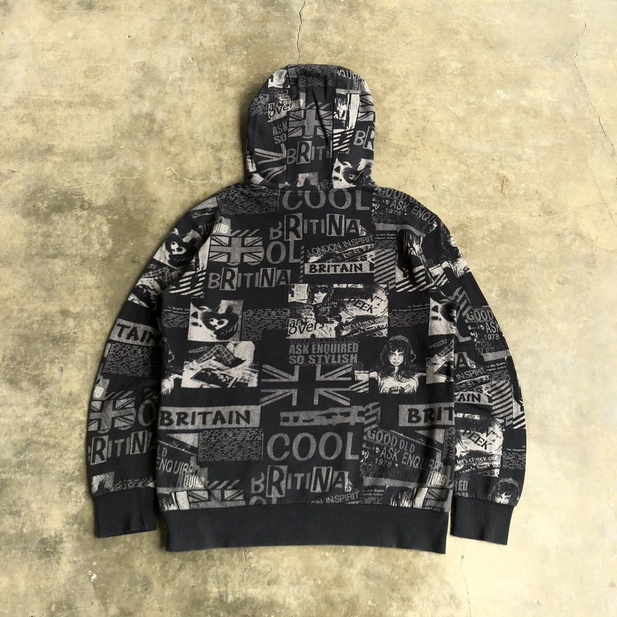 20471120 2000s Ask Enquired British England Poem Punk Style Hoodie Size US XL / EU 56 / 4 - 7 Thumbnail