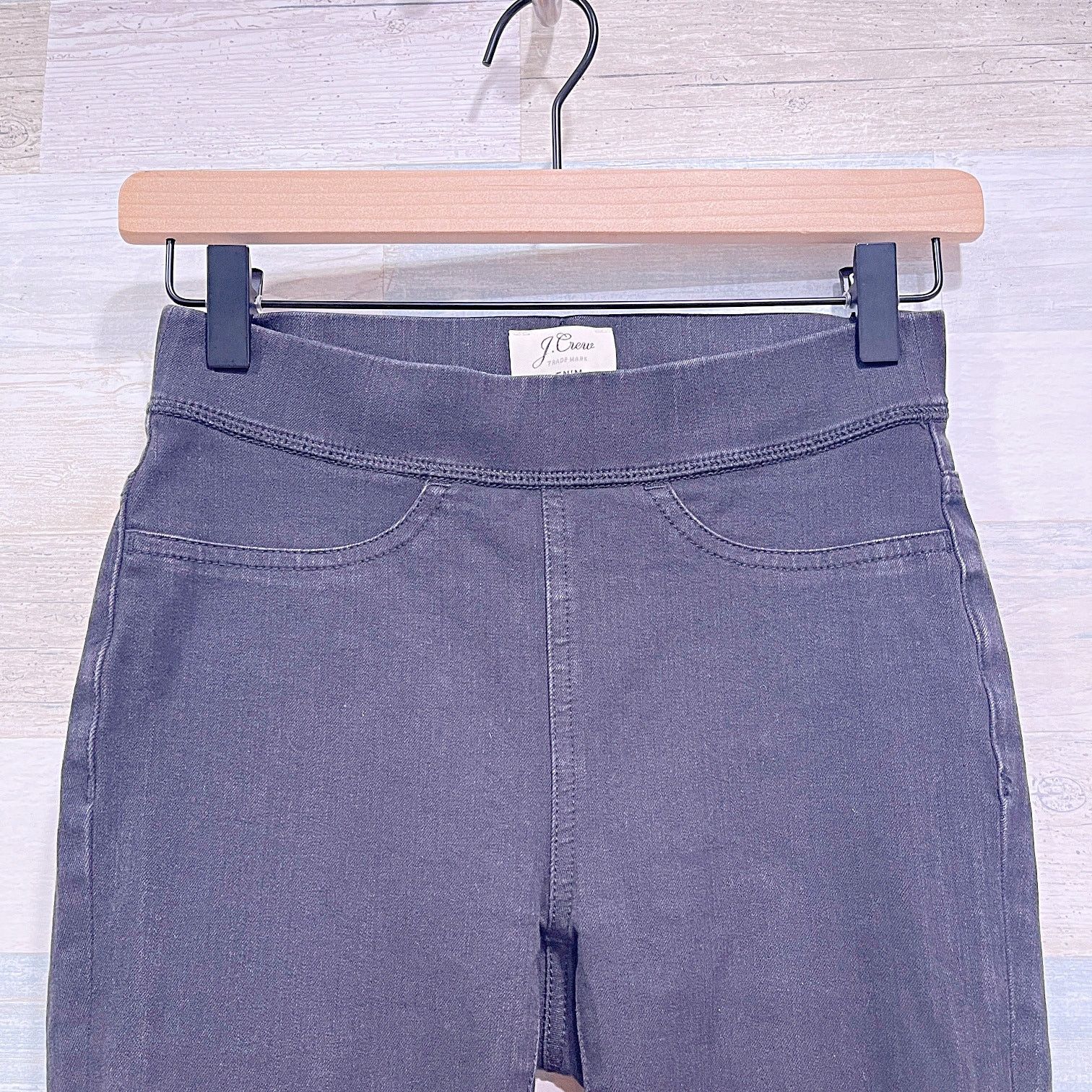 J.Crew J CREW Pull On Toothpick Skinny Jeans Black Womens 24 Size 24" / US 00 / IT 34 - 2 Thumbnail