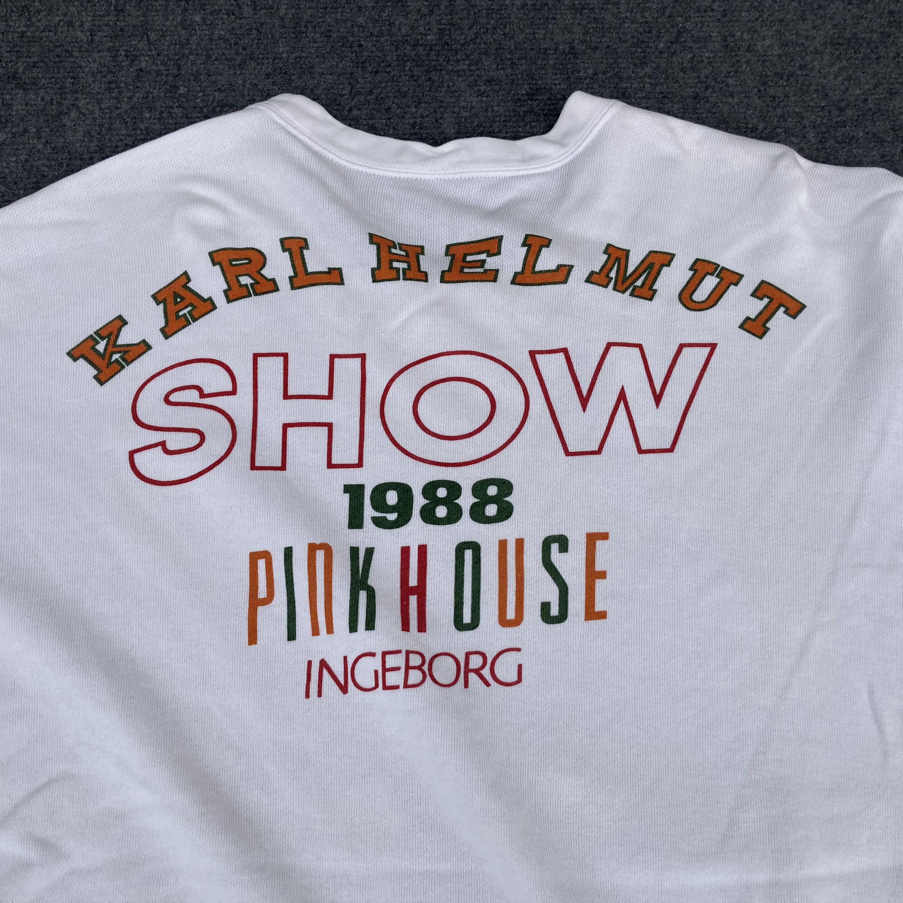 Karl Helmut × Pink House × Vintage Vtg Karl Helmut Show 1988 Pink House Ingeborg Sweatshirt Size US M / EU 48-50 / 2 - 2 Thumbnail
