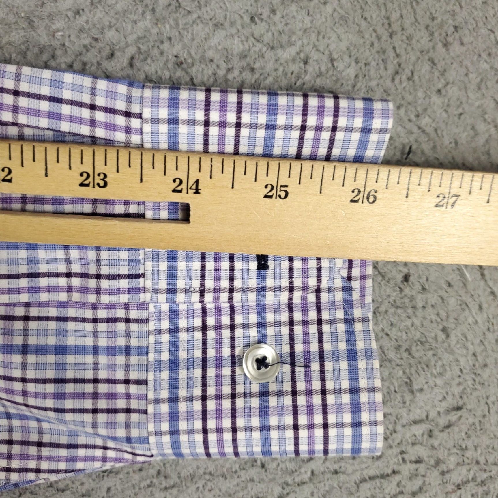UNTUCKit UNTUCKit Button-Up Shirt Mens Large Blue Plaid Wrinkle-Free Cotton Long Sleeve Size US L / EU 52-54 / 3 - 7 Thumbnail