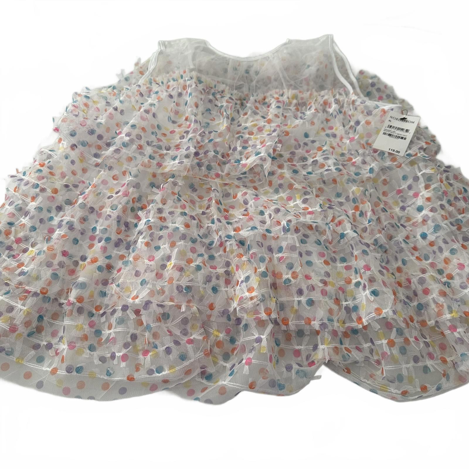 Nordstrom Nordstrom White Multi Dot Mesh Tank Top - XL Size XL / US 12-14 / IT 48-50 - 3 Thumbnail