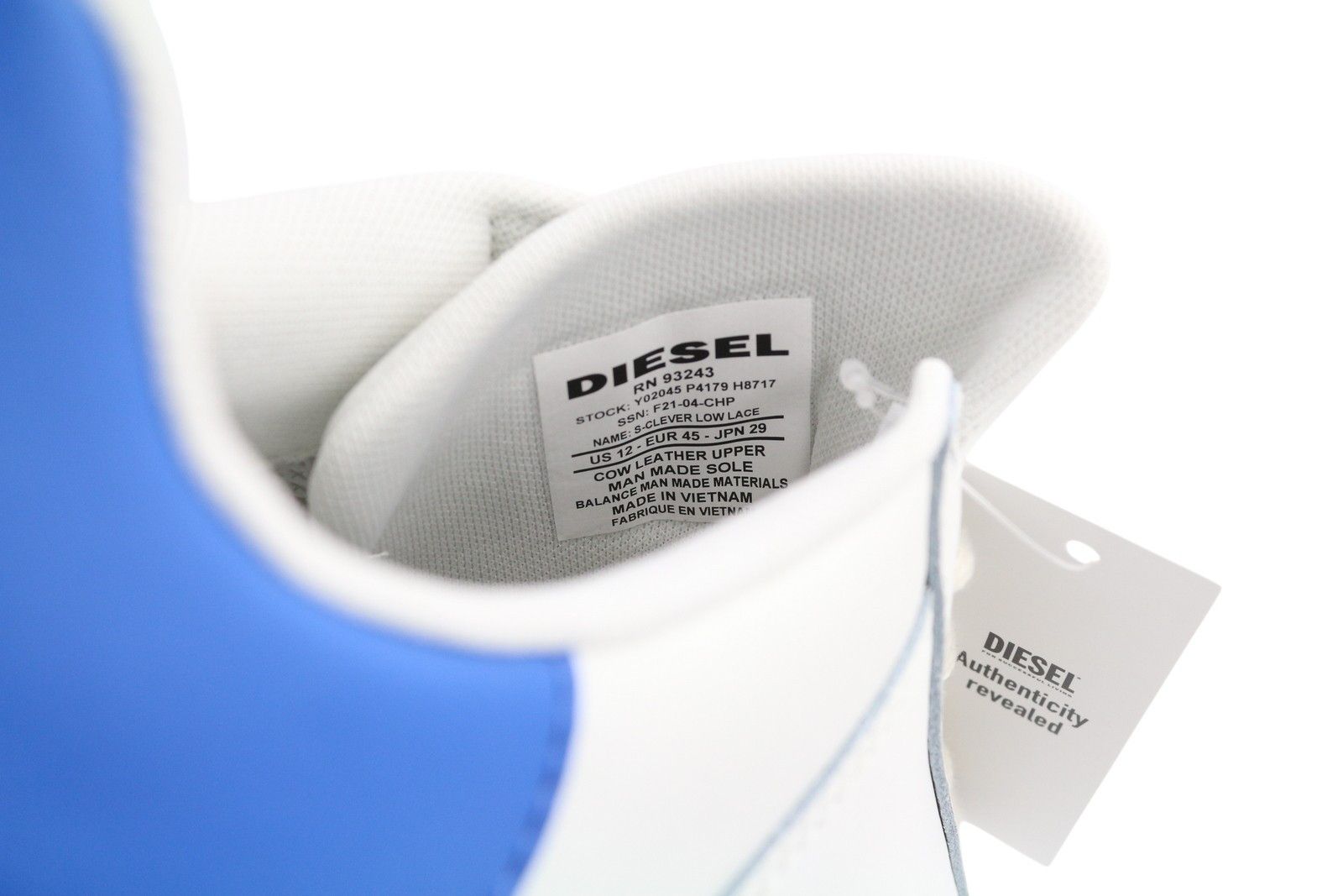 Diesel S-CLEVER LOW LACE EU45 White Cow Leather 41522 Size US 12 / EU 45 - 9 Thumbnail