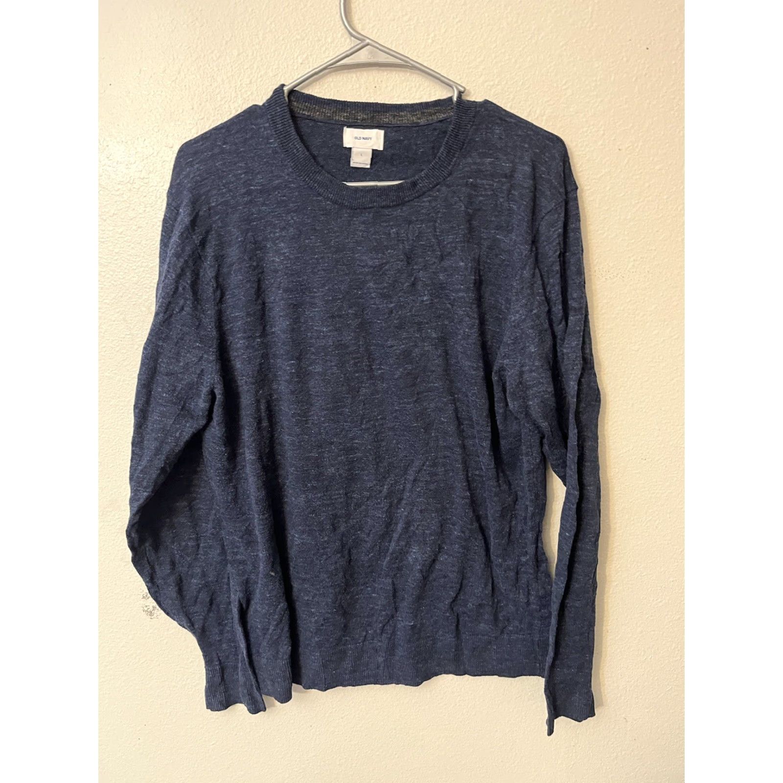 Old Navy Old Navy Mens Long Sleeve Crew Neck Lightweight Cotton Blend Sweater Size L Blue Pullover Size US L / EU 52-54 / 3 - 2 Thumbnail
