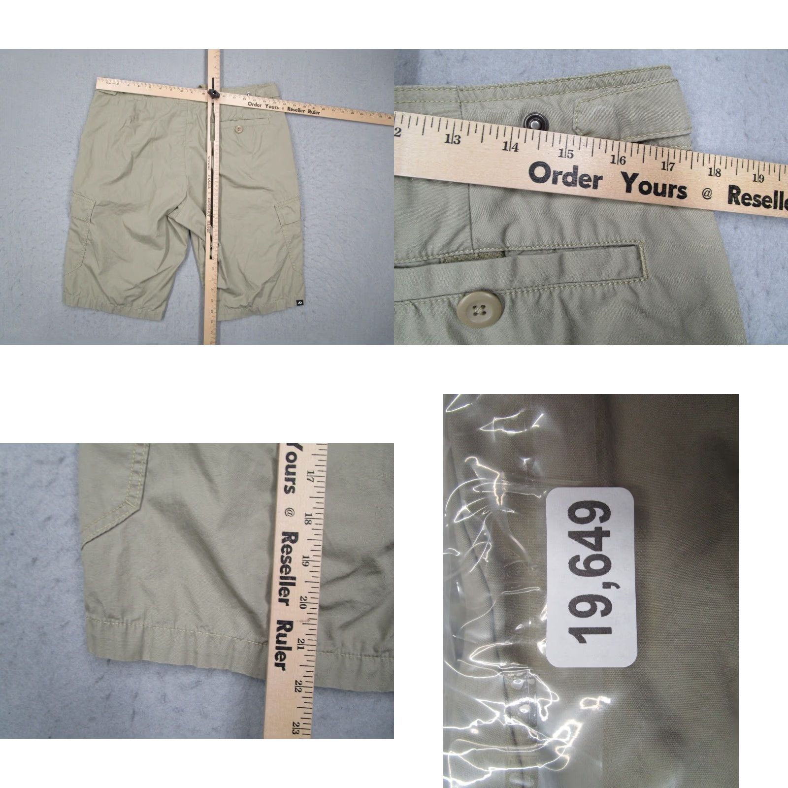 Nike VINTAGE Nike Cargo Shorts Mens Medium Beige Canvas Casual Beach Skate Summer 12" Size US 31 - 8 Thumbnail