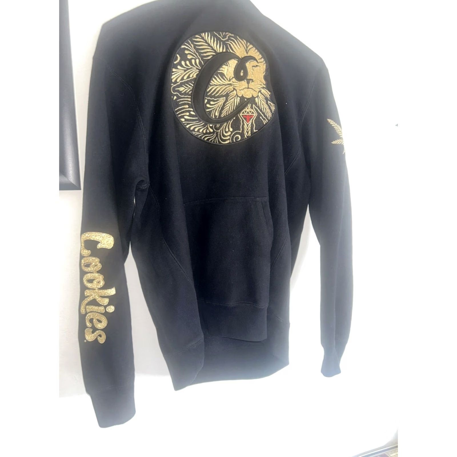 Logo 7 Cookies SF Hoodie Mens Large Black Spellout Embroidered Logo Hip Hop Pullover Size US L / EU 52-54 / 3 - 2 Thumbnail