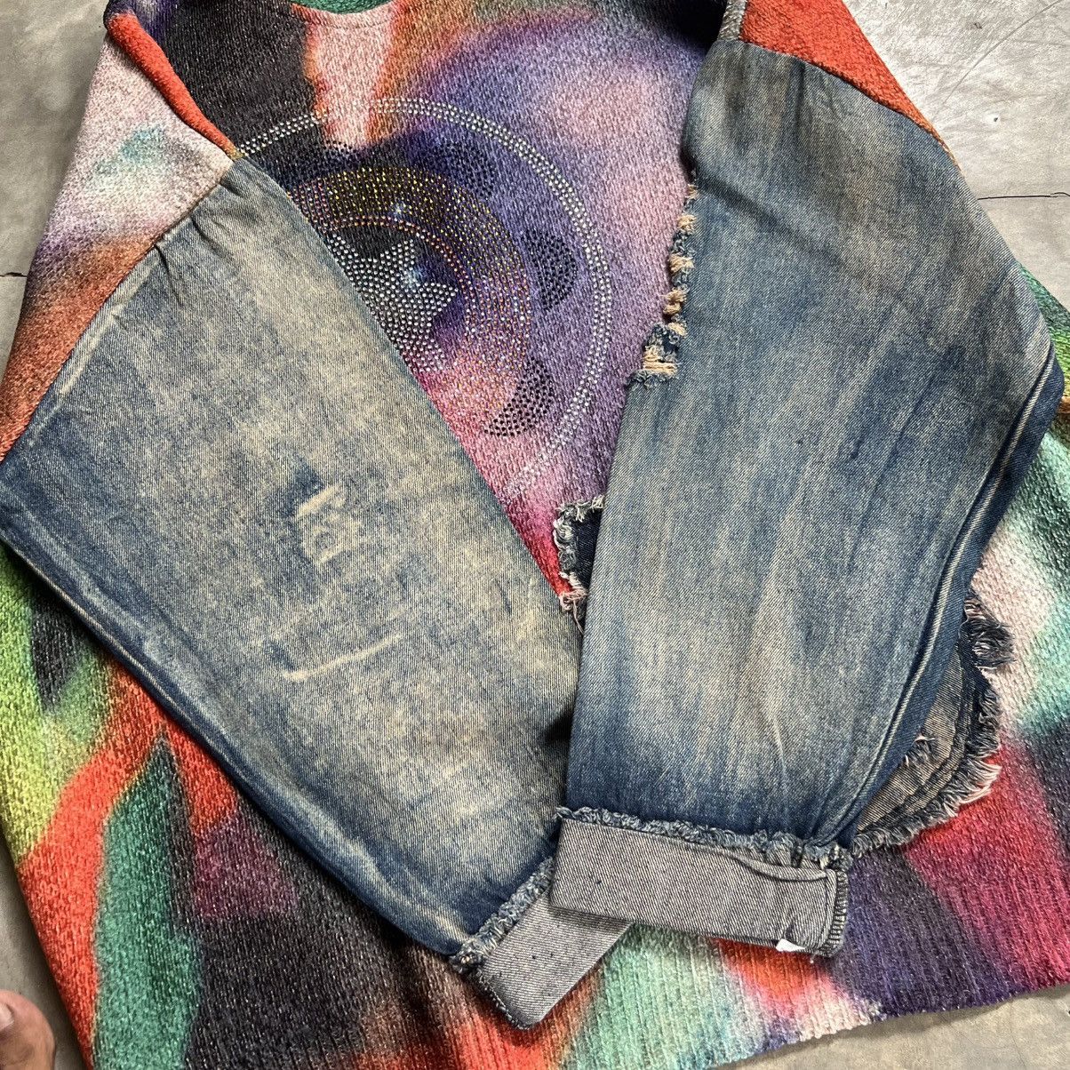 Other Cote Boxy Tie Dye Knit Denim Sleeve Hoodie Size US XL / EU 56 / 4 - 7 Thumbnail