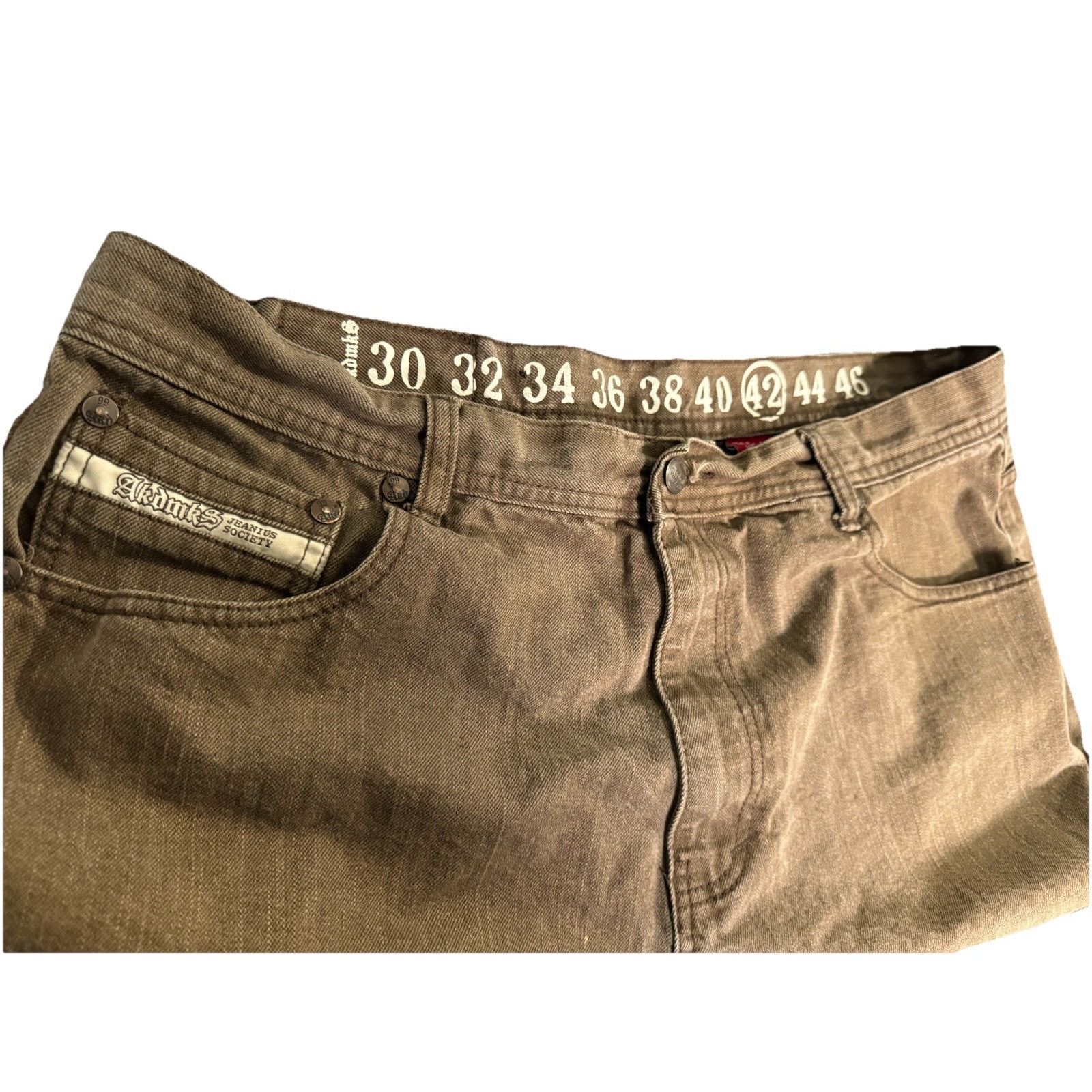 Akademiks Vtg Akademiks Jeans Mens 42x32 Brown Baggy Y2K Embroidered Size US 42 / EU 58 - 2 Thumbnail