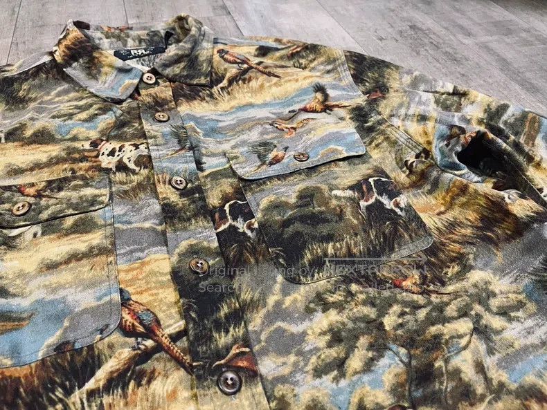 RRL Ralph Lauren RRL Ralph Lauren Beautiful Canvas Hunting Shirt Size US L / EU 52-54 / 3 - 4 Thumbnail