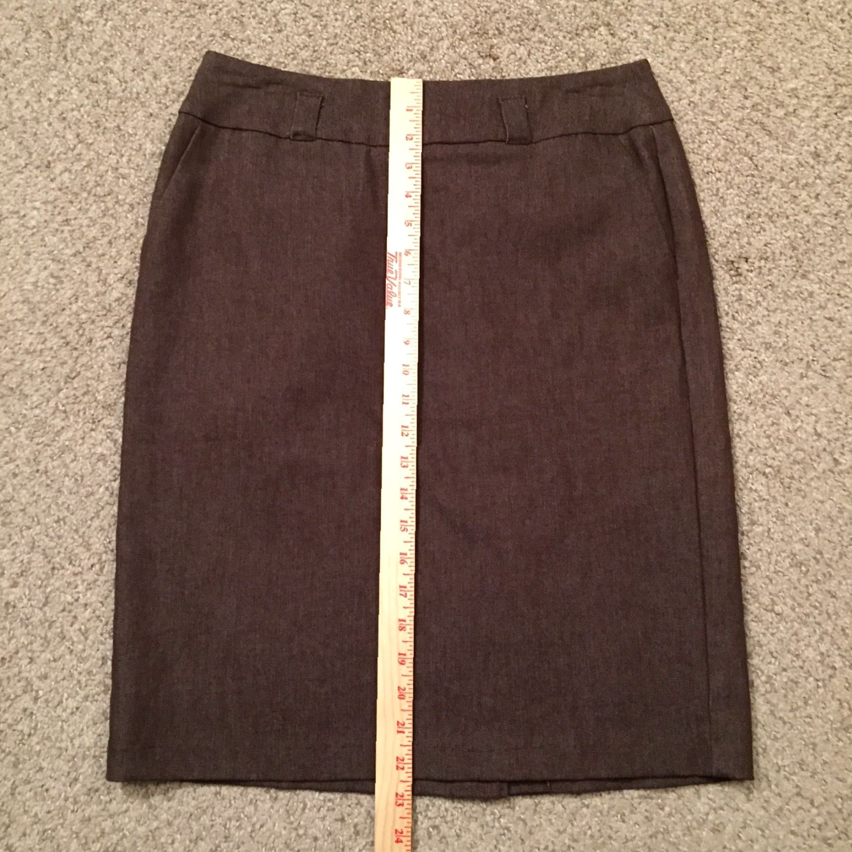 Vintage Nycc Skirt Women Knee Length Brown Cotton Blend Slit Pencil Size 6 Unlined Vintage No Regular Grade? Size 28" / US 6 / IT 42 - 4 Thumbnail