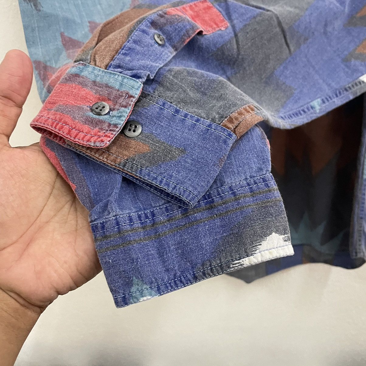 Japanese Brand × Native 🔥🔥🇯🇵Vintage Retro Motive Aztec Navajo Buttons Shirts Size US L / EU 52-54 / 3 - 6 Thumbnail