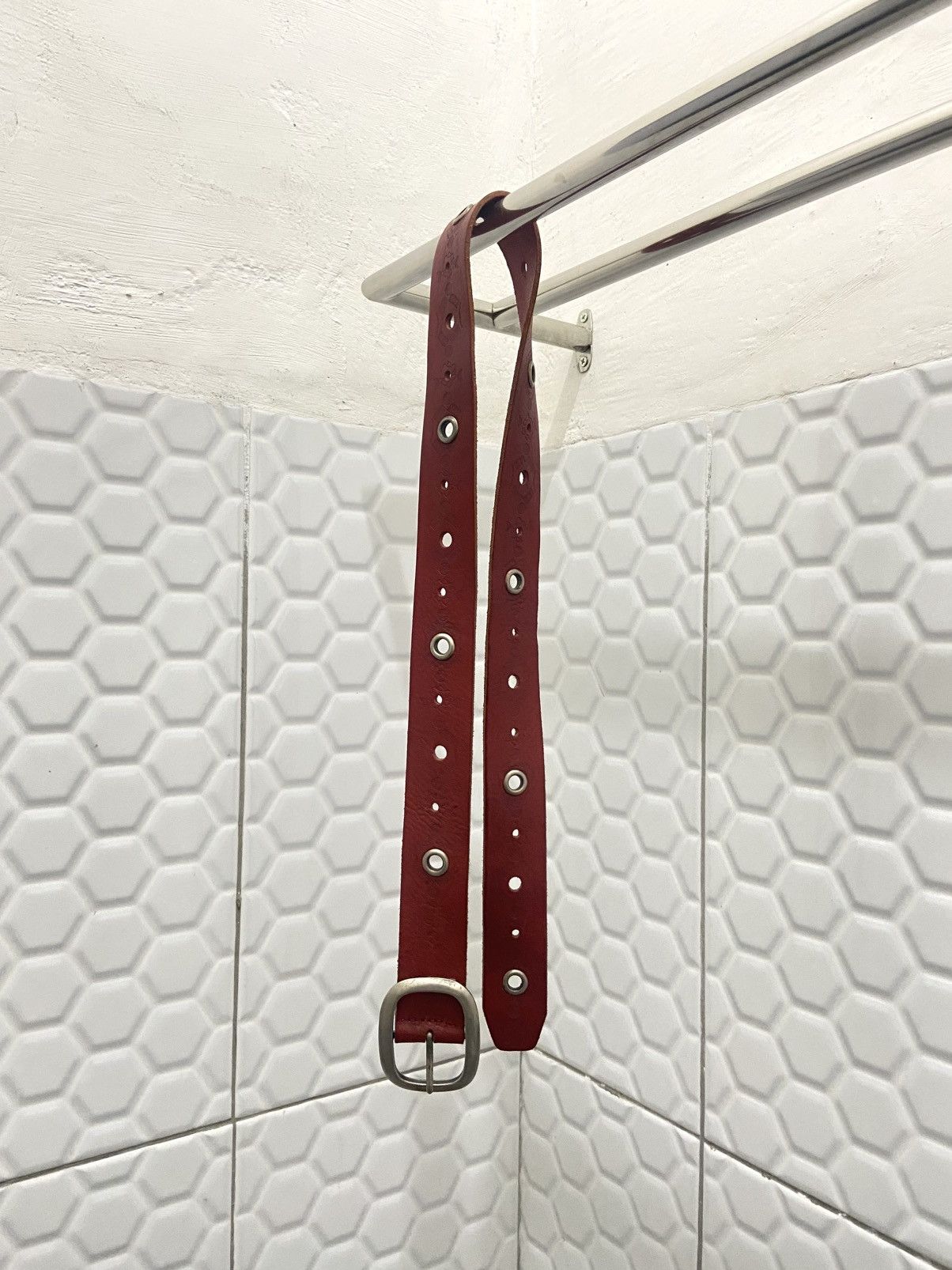 Issey Miyake *FINALDROP* Vintage Issey Miyake Leather Prong Belt Size ONE SIZE - 1 Thumbnail