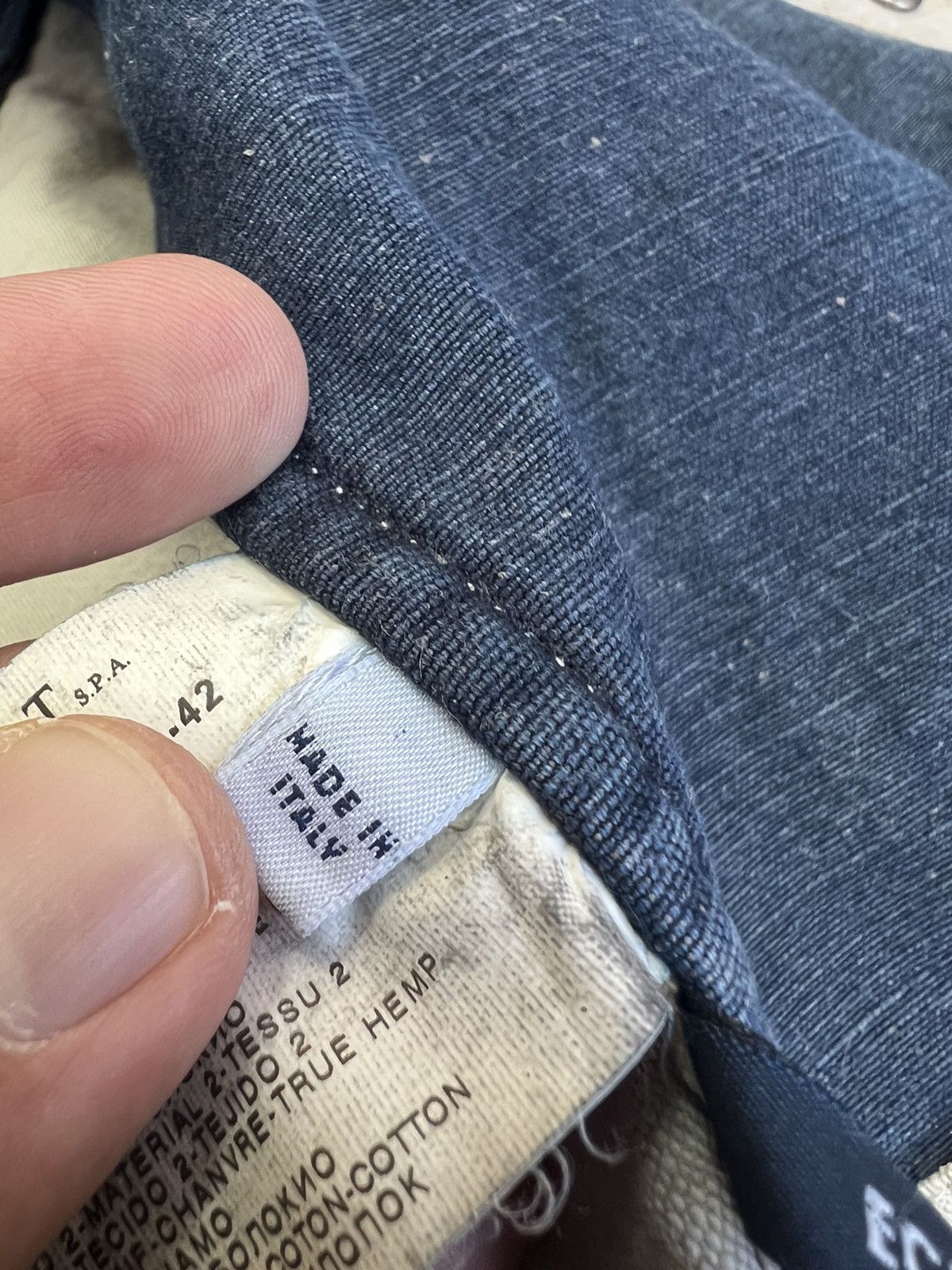 Emporio Armani Archive 2 sides Armani Jeans Vintage Hemp Denim Jacket Size US L / EU 52-54 / 3 - 14 Thumbnail