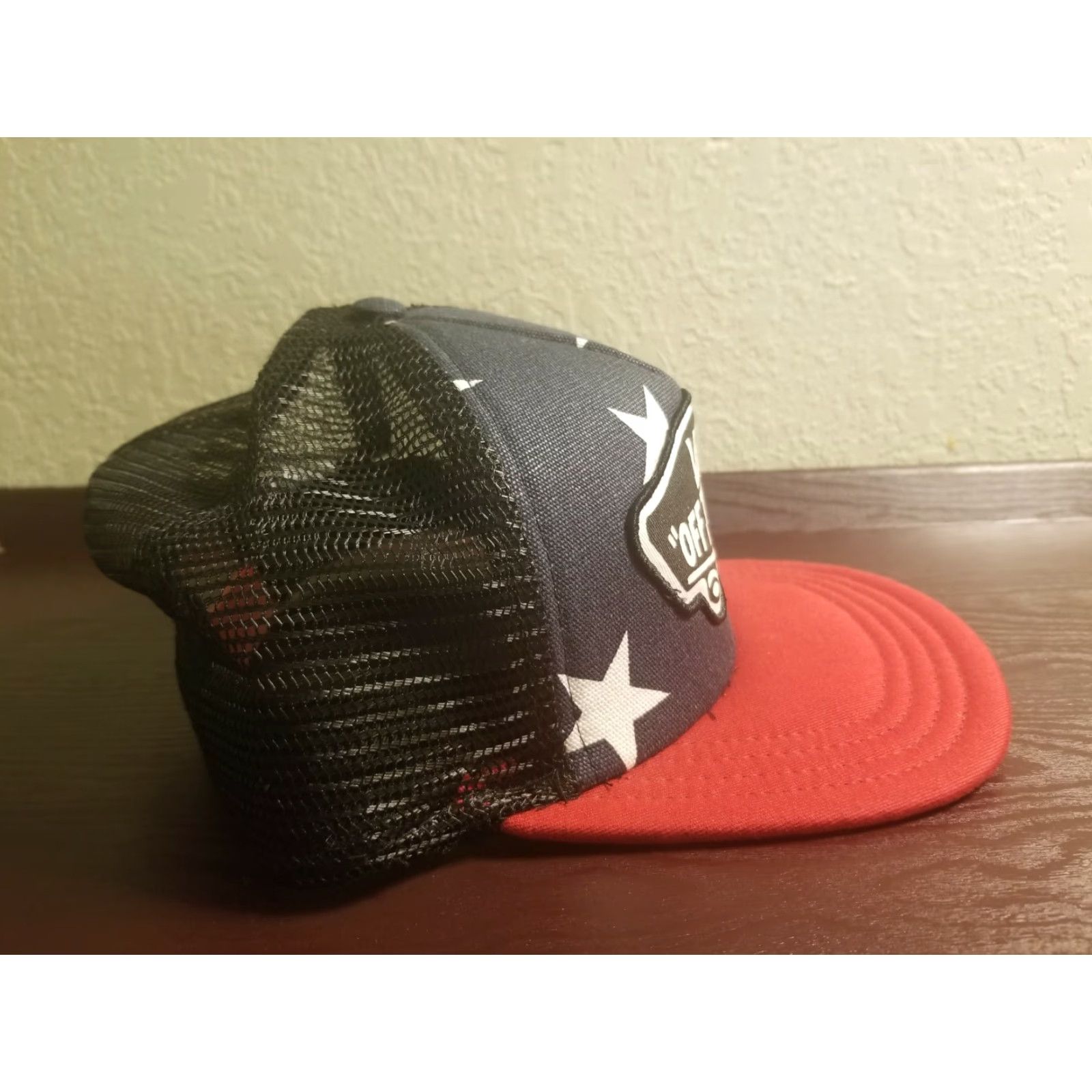 Vans VANS Trucker Hat USA Flag STARS AMERICA Snapback Dad Cap 4th of July Men Adjustable Black Size ONE SIZE - 4 Thumbnail