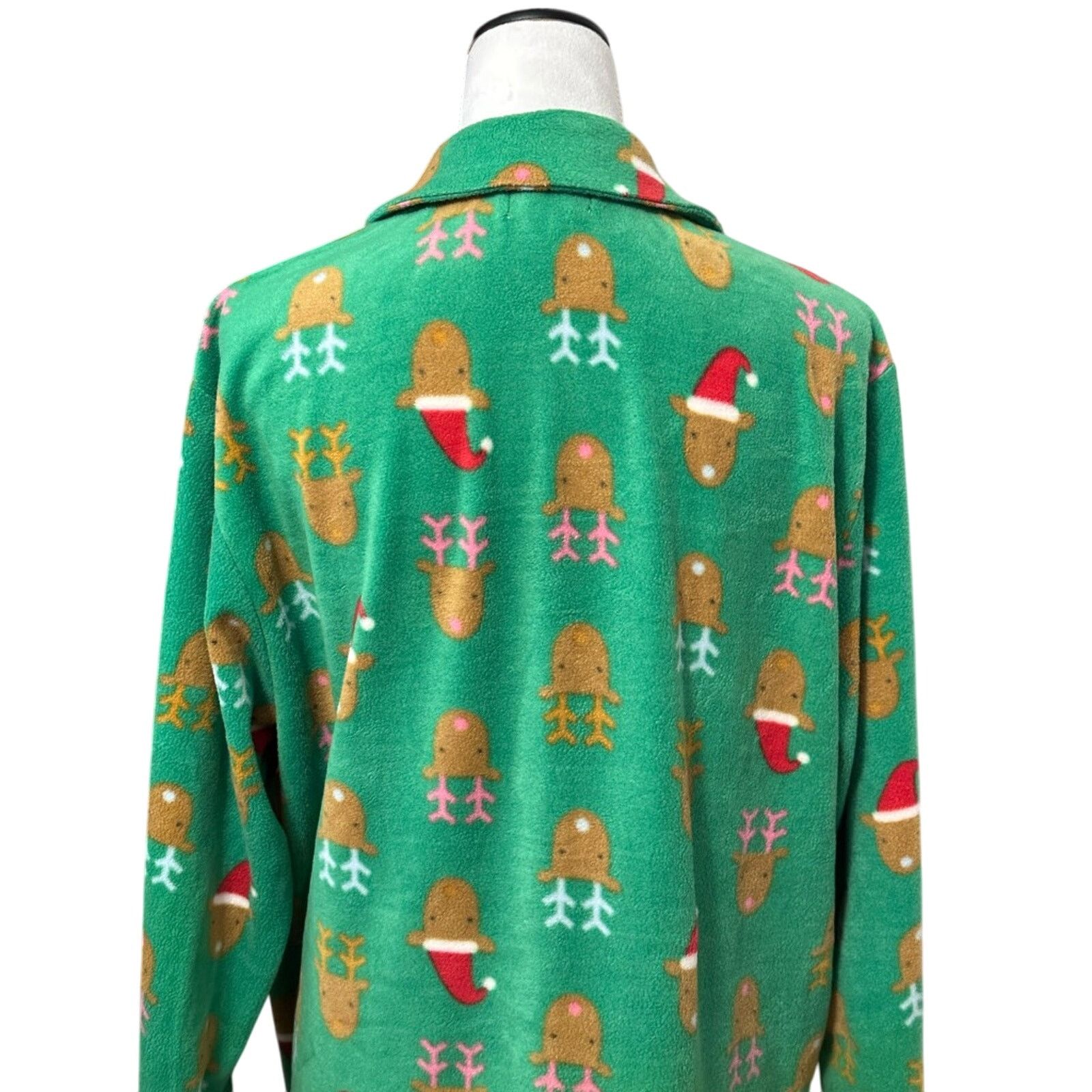Other Abound Collared Sleep Shirt Reindeer Green Women's M NWOT Size ONE SIZE - 5 Thumbnail