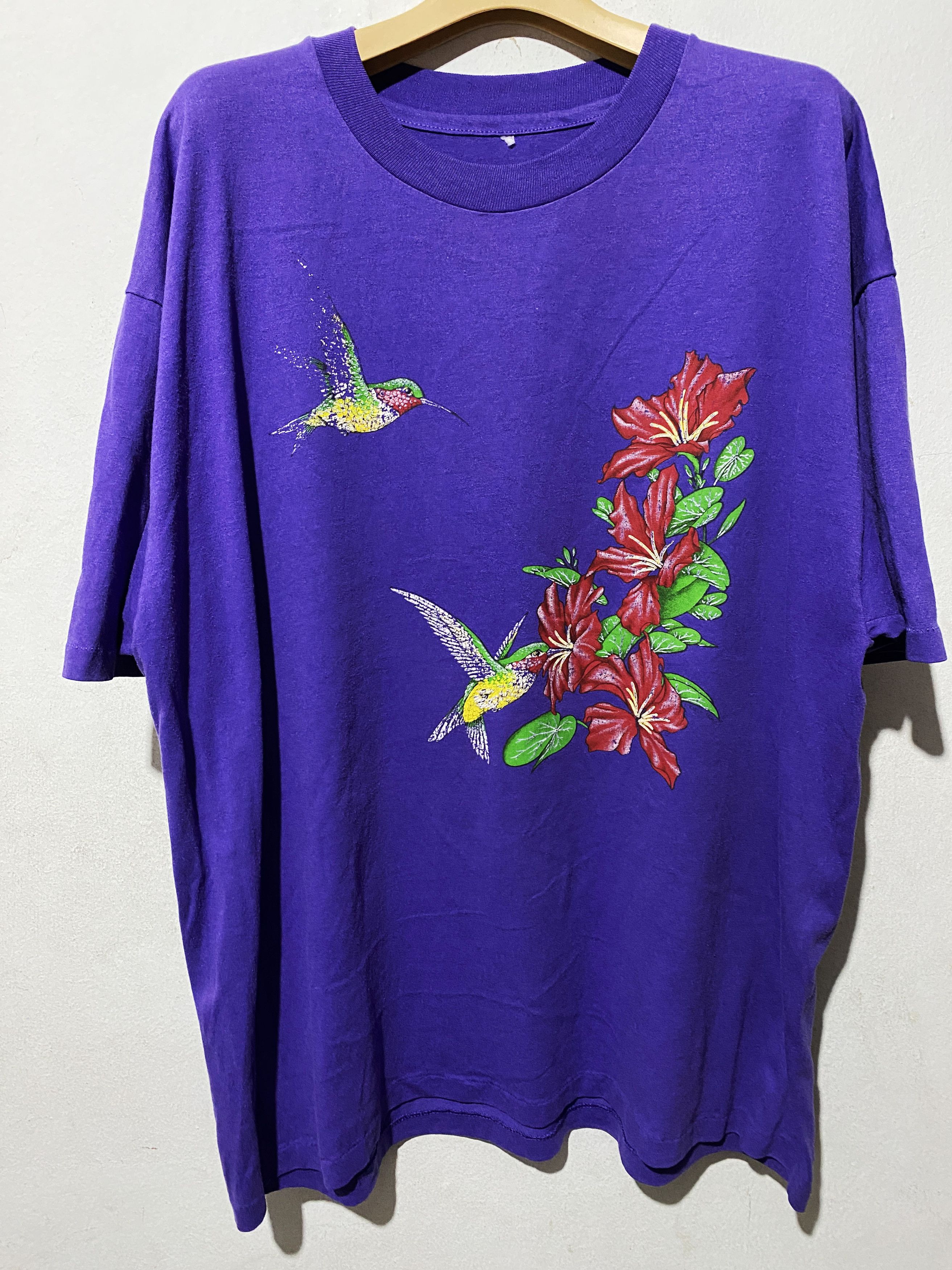 Vintage Vintage 90s Hummingbird Shirt Size US XL / EU 56 / 4 - 1 Thumbnail