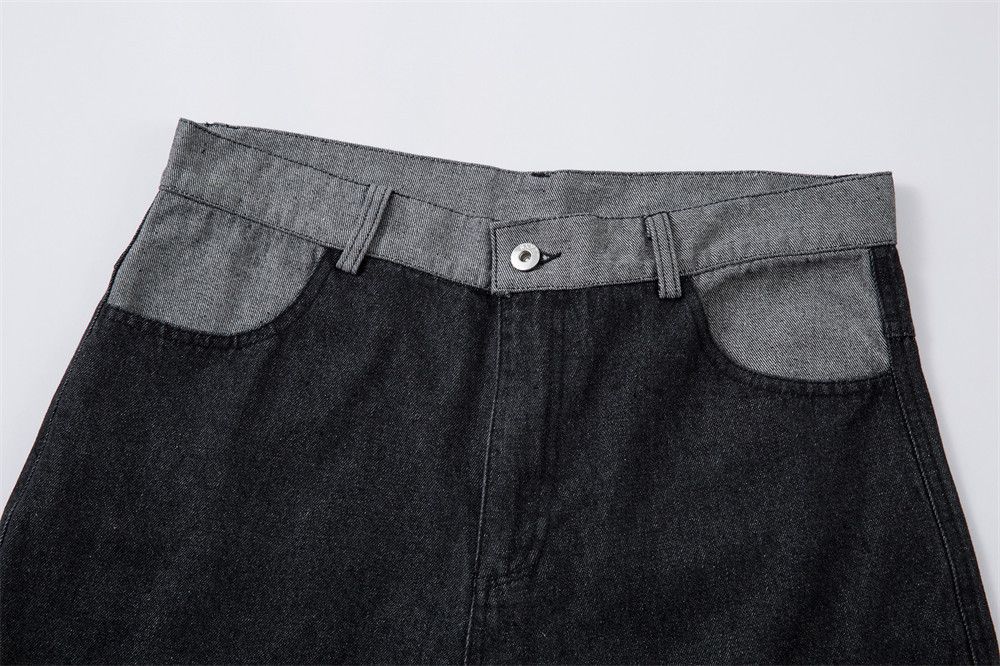 Jean Men's hip-hop trend patchwork pocket workwear flared jeans Size US 32 / EU 48 - 3 Thumbnail