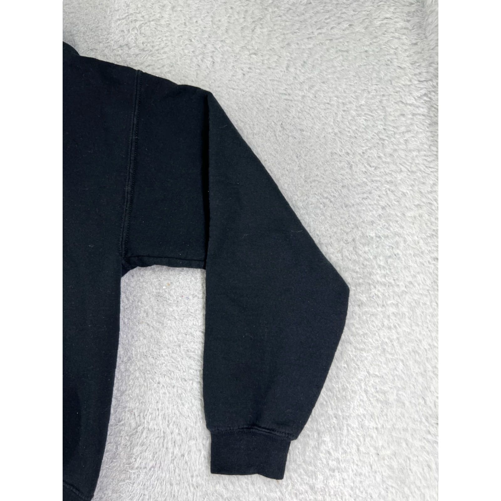 Gildan US Navy Hoodie Mens M Black Pocket Cotton Blend Jersey Fabric 008 Shirt Size US M / EU 48-50 / 2 - 3 Thumbnail