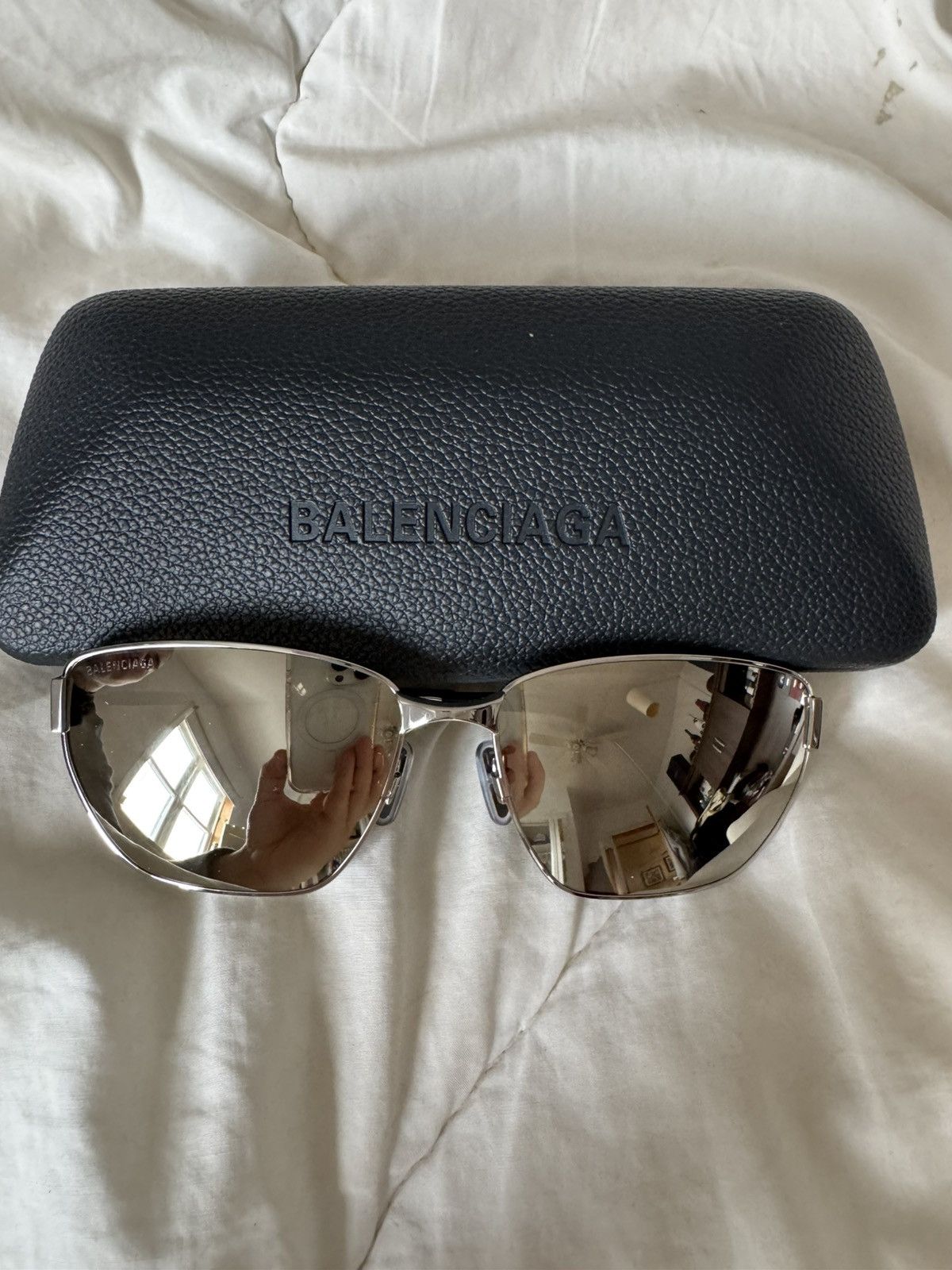 Balenciaga Balenciaga BB0375OA Sunglasses Silver Size ONE SIZE - 13 Thumbnail