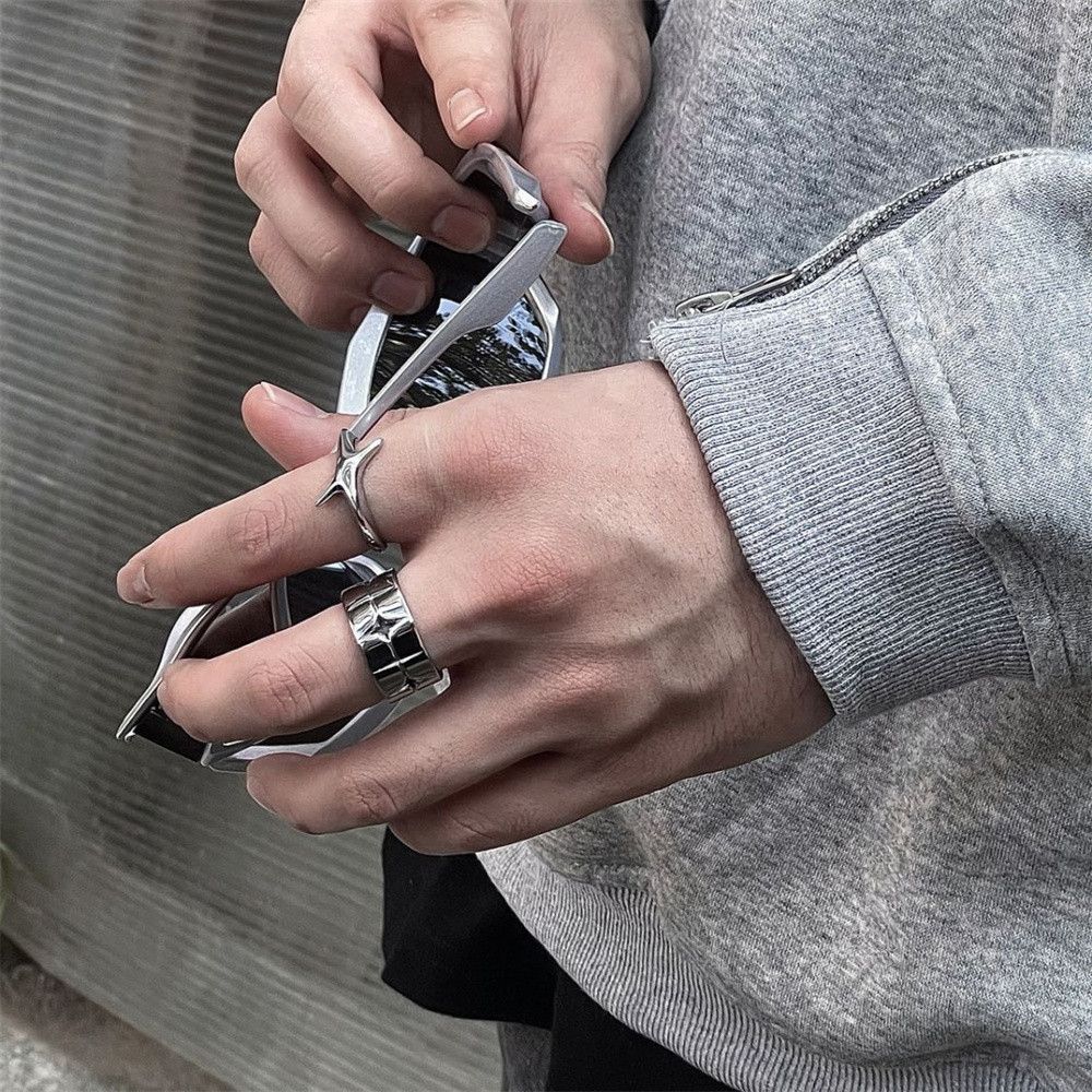 Jewelry Resizable Fashion Retro Star Rings Size ONE SIZE - 2 Thumbnail